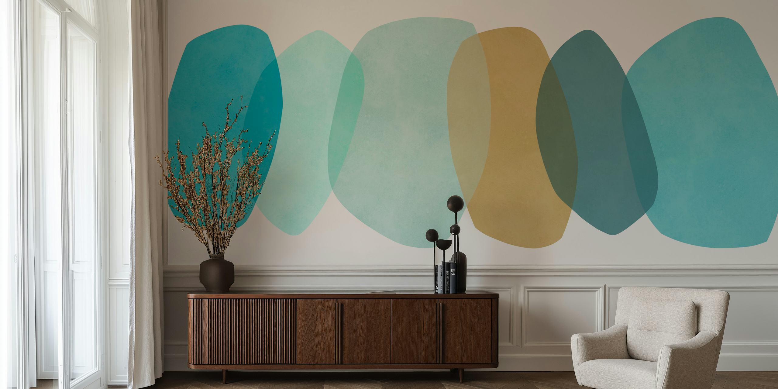 Design della carta da parati Modern abstract strokes