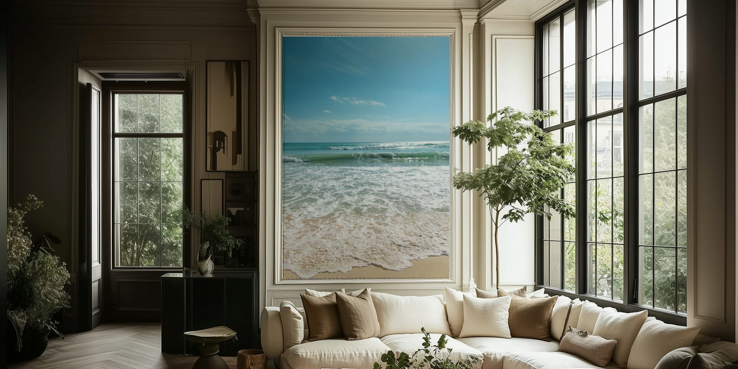 Caribbean Ocean Tapete in einem Zimmer