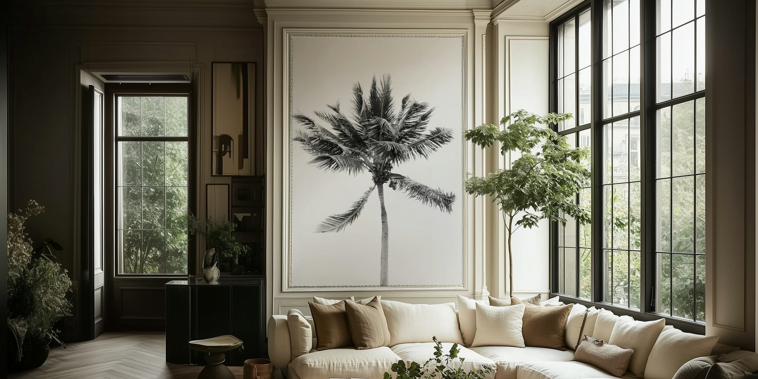Tropical Beach Palm 2 wallpaper in a room
