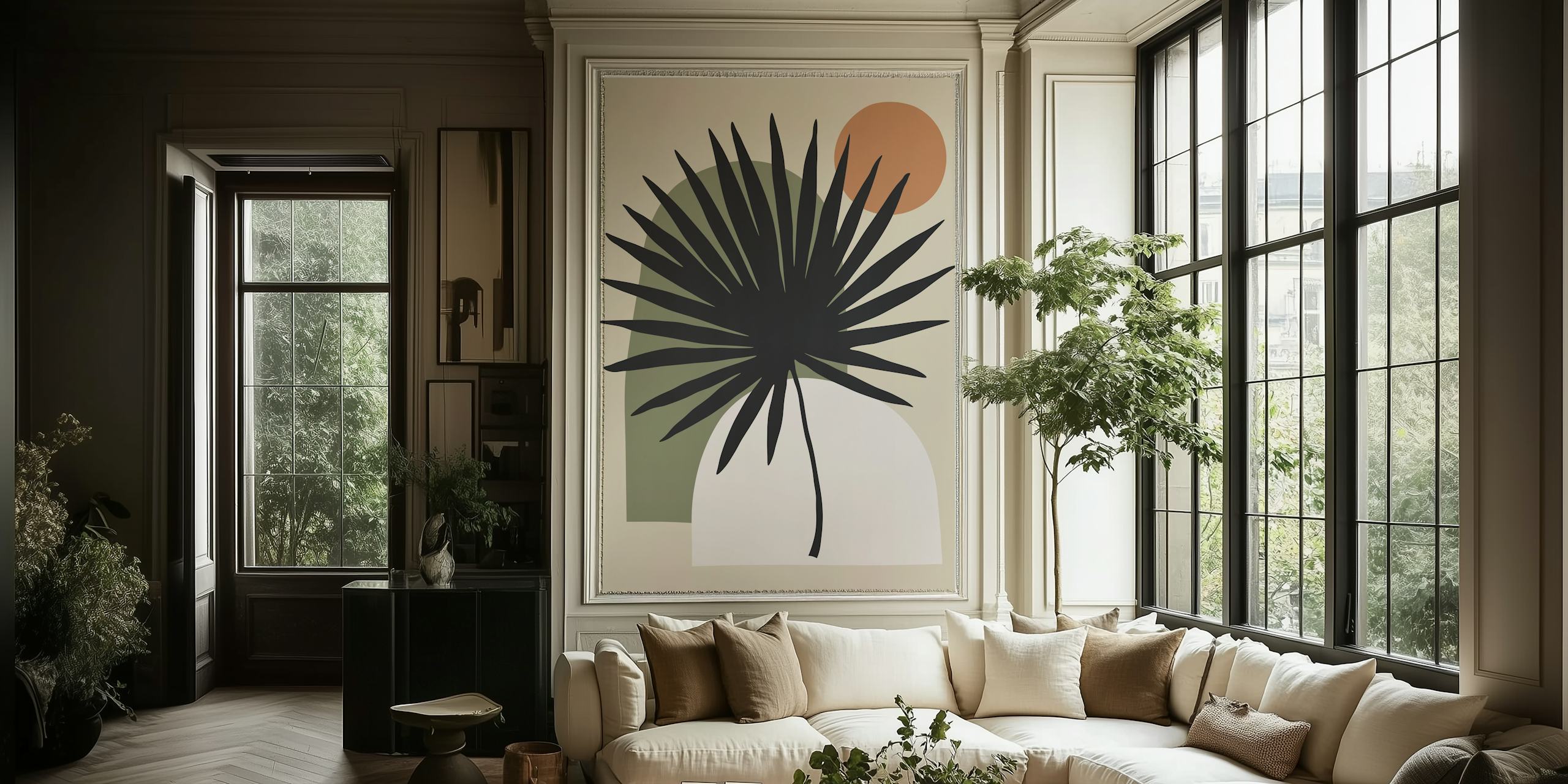 Organic nature XIII wallpaper in a modern setting