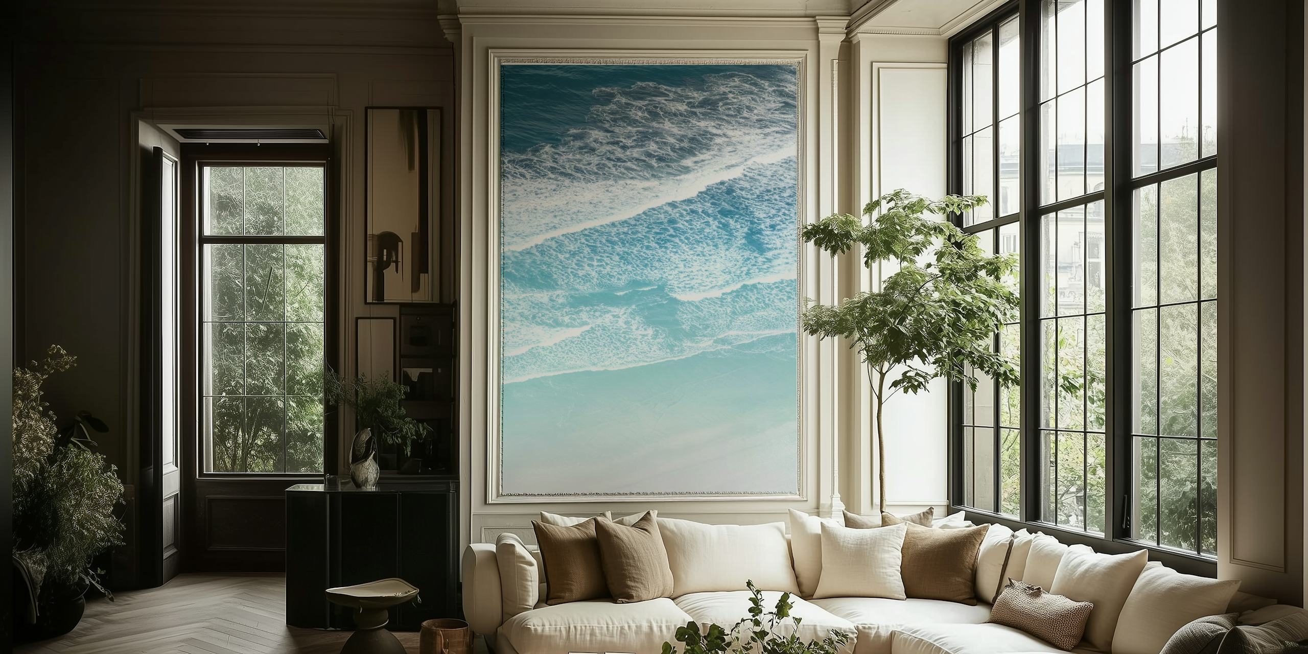 Wallpaper featuring ocean waves