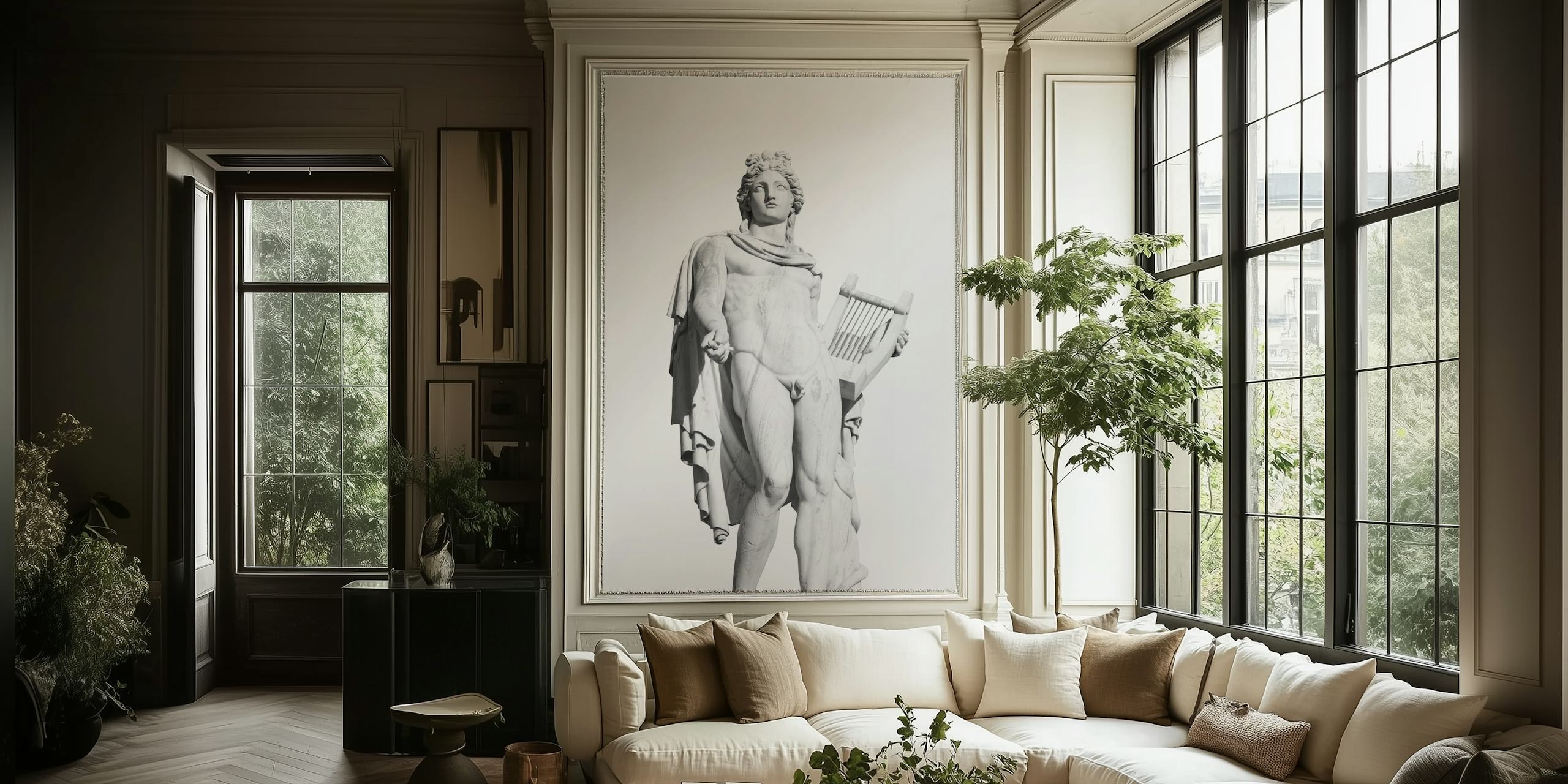 Apollo God of the Sun tapet vist i et rom