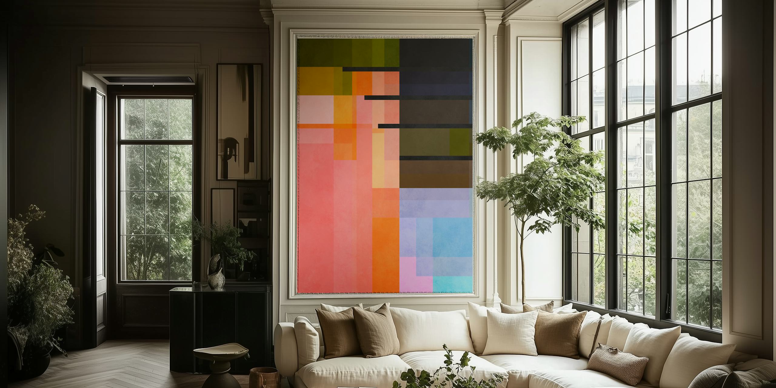 Geometric Concept 2 wallpaper in a room