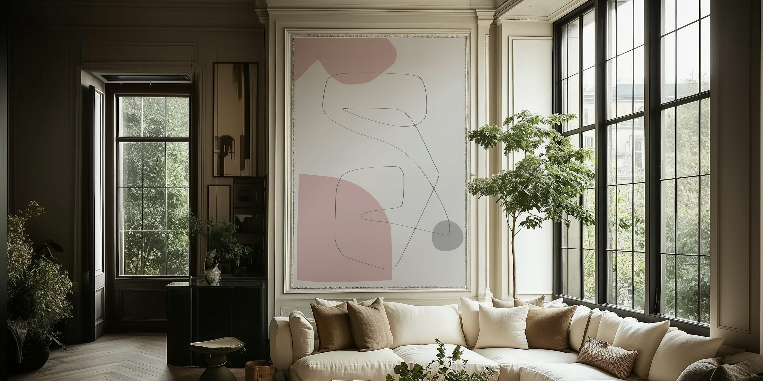 Minimal Concept 2 papel tapiz en una habitación moderna