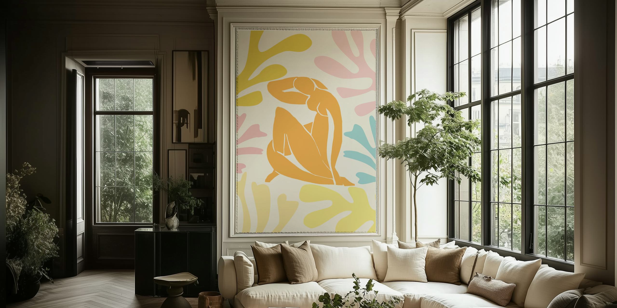 Tapeta Matisse Inspired Summer Beach w pokoju