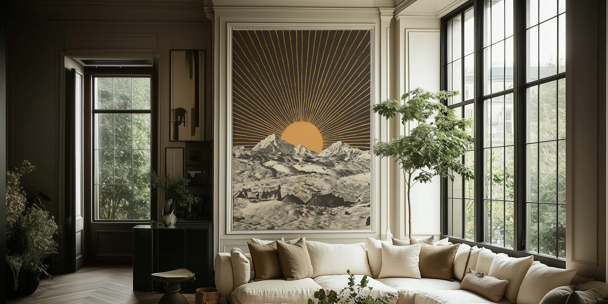 Mountainscape 6 wallpaper in a room