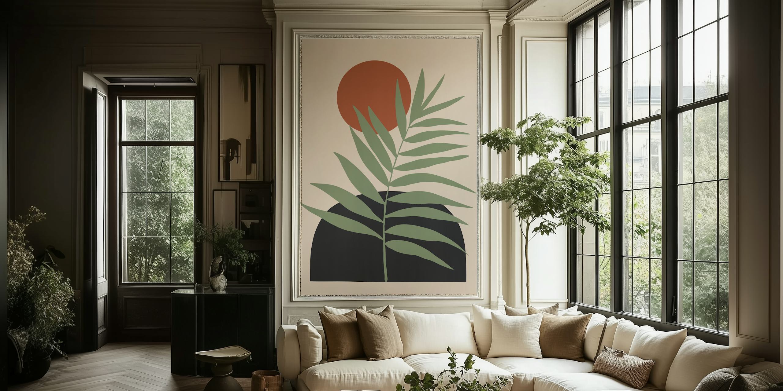 Organic nature IX wallpaper design in room