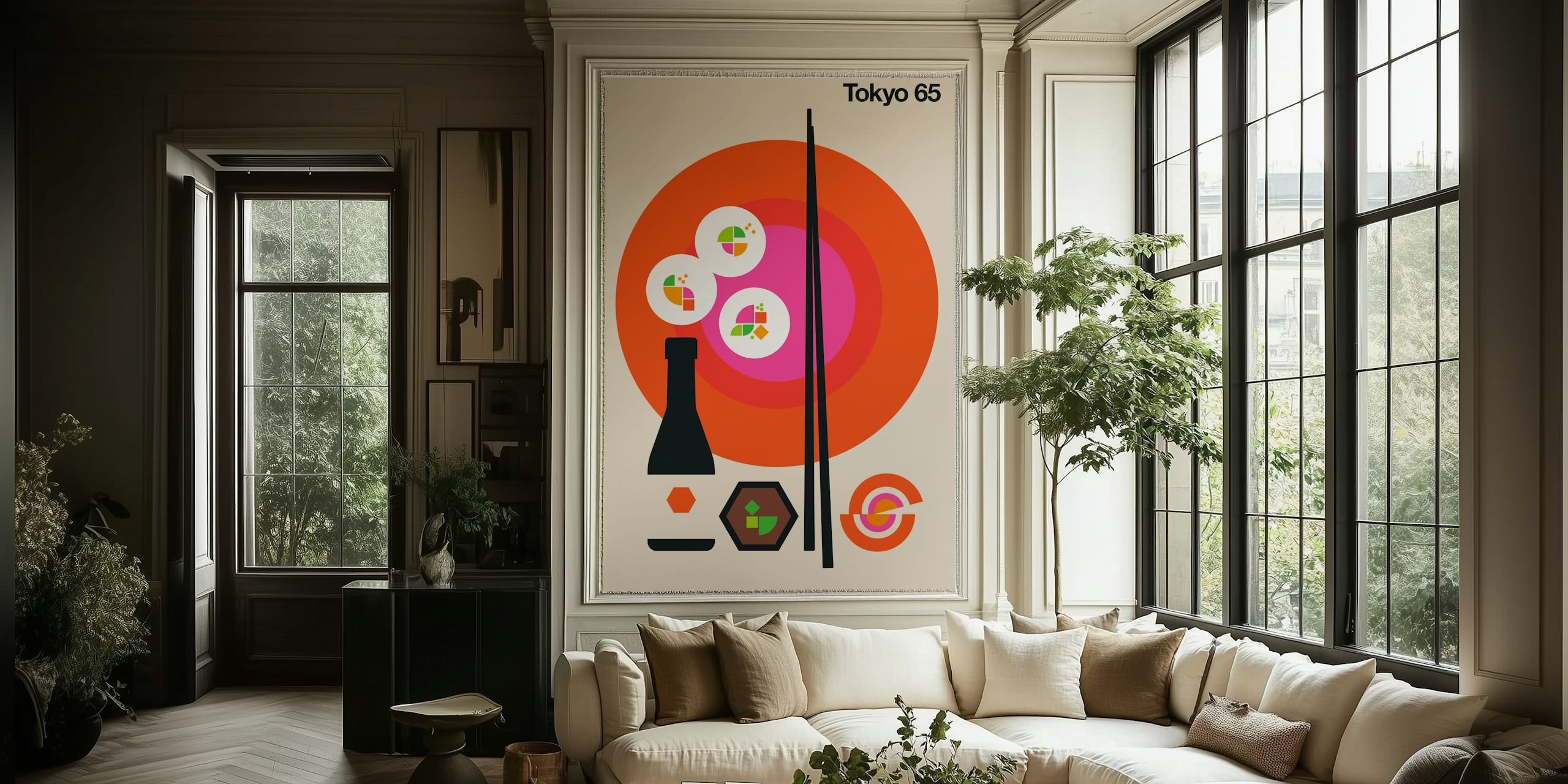 Tokyo 65 wallpaper design in a room