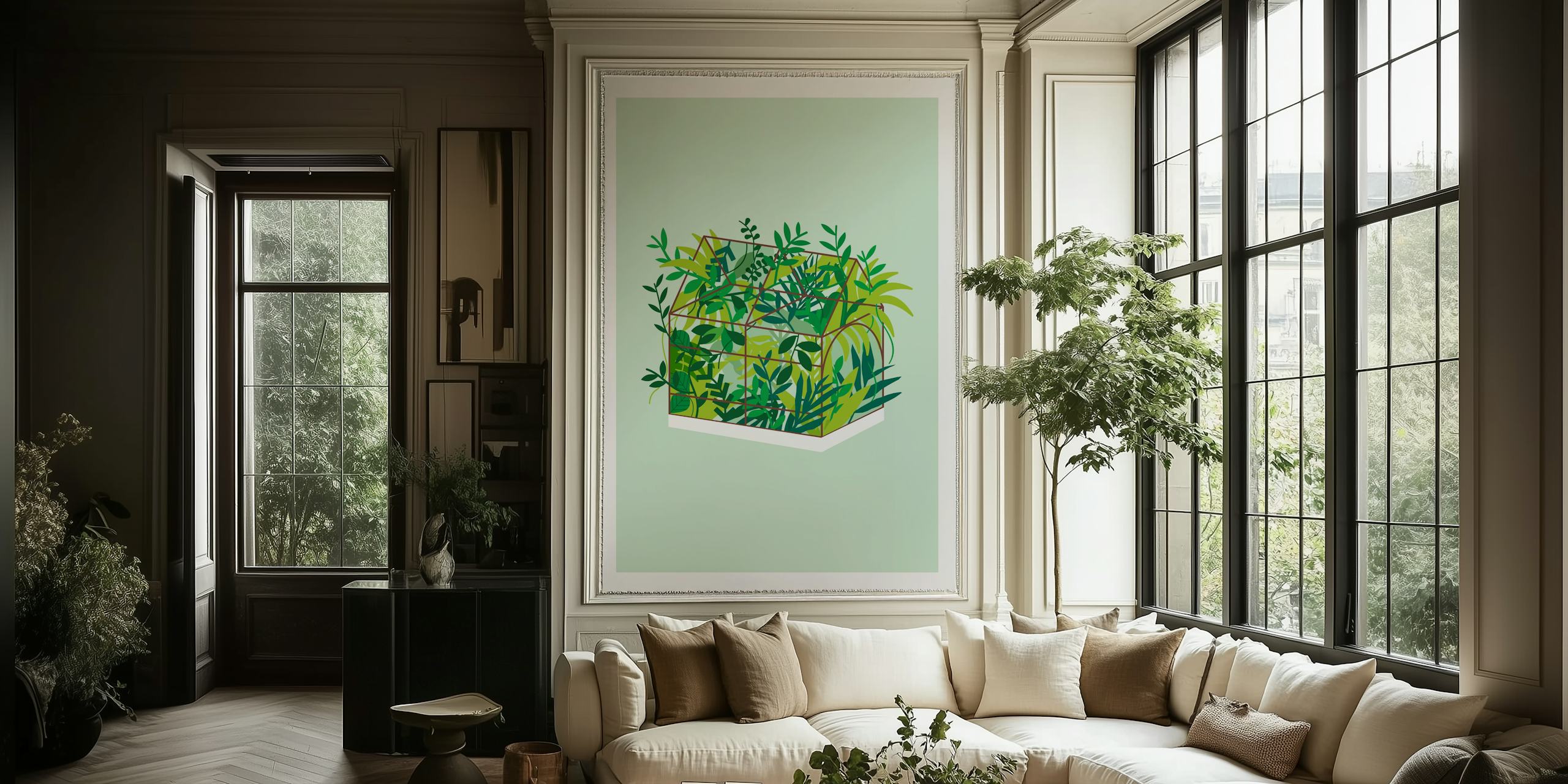 Tapeta Greenhouse Print v místnosti