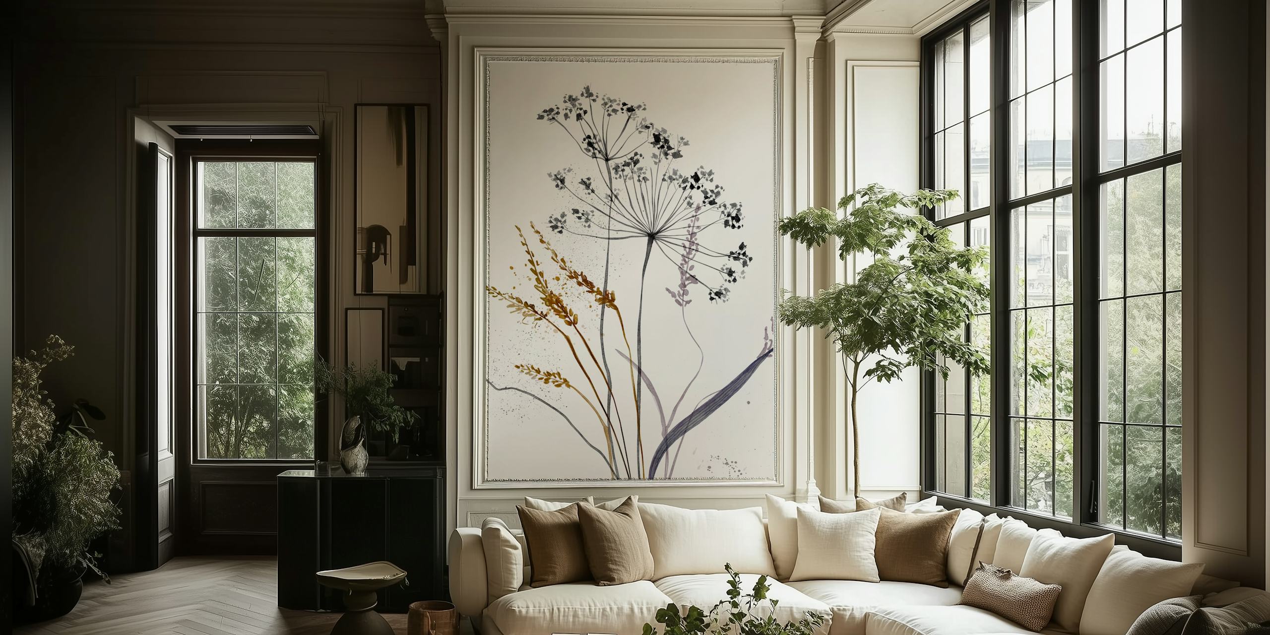 Wild Botanical Dream blomster tapet i et rum