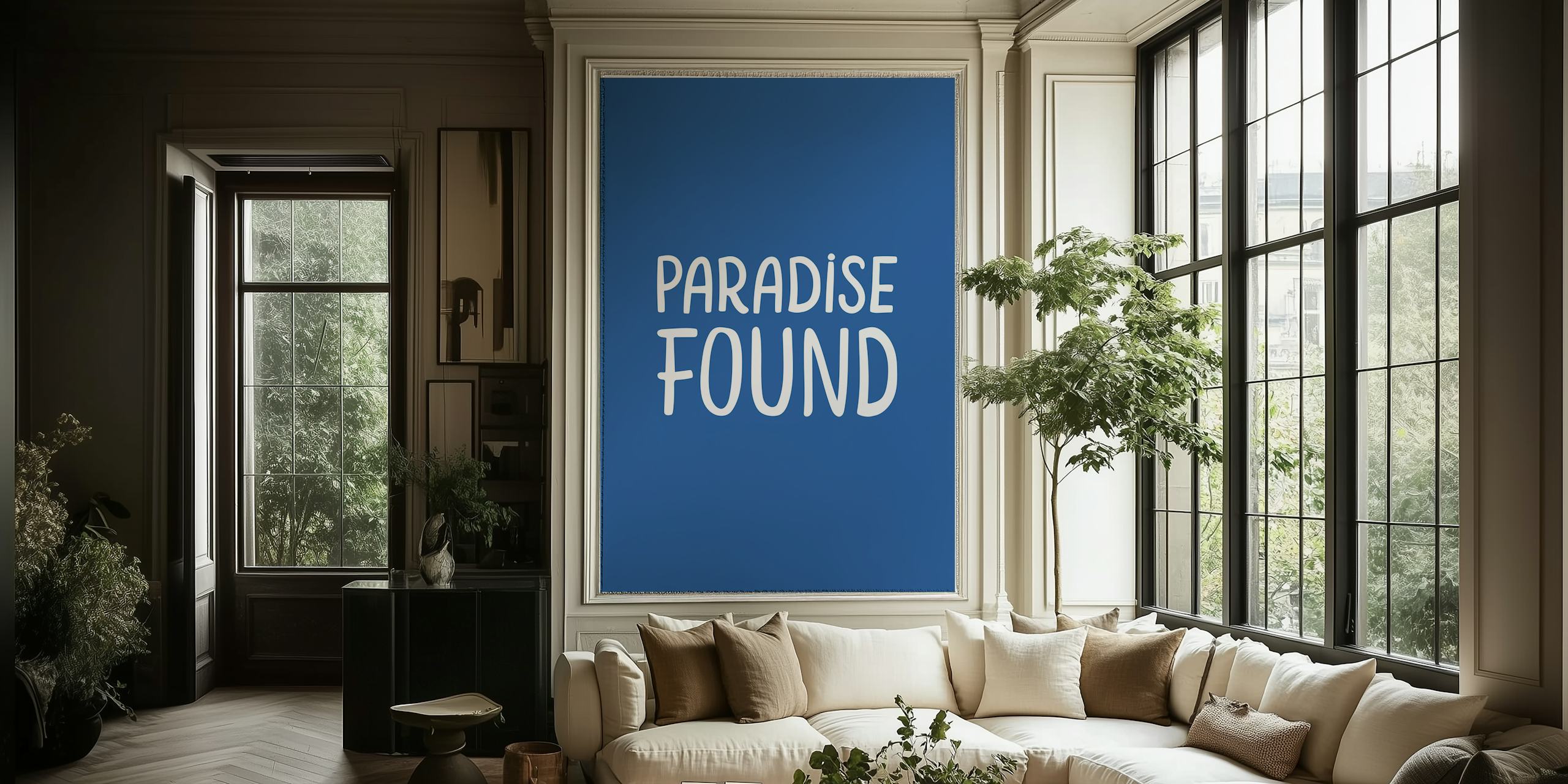 Dark blue wallpaper with text art design