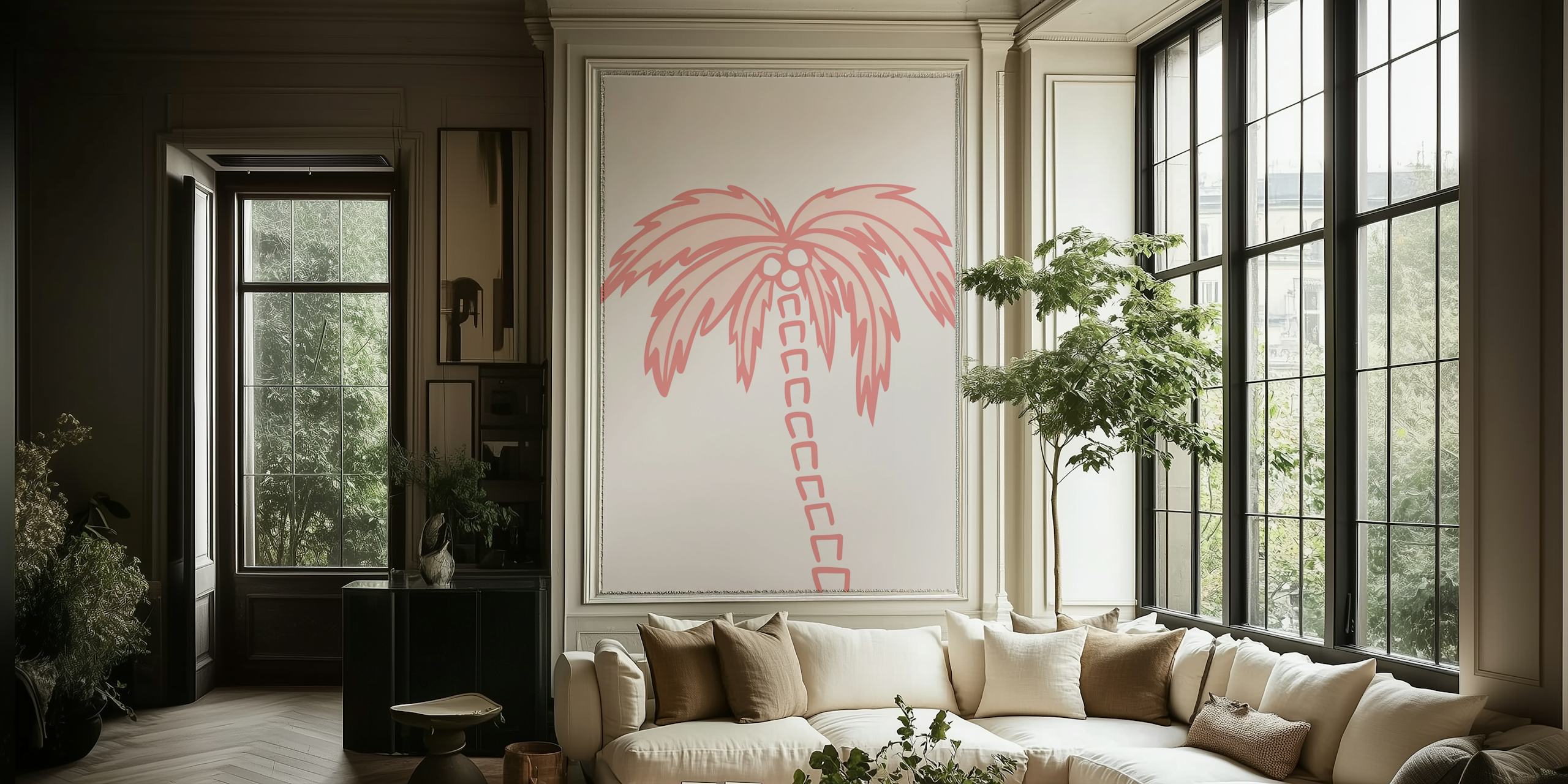Tapeta Tropical Palm Oasis w pokoju