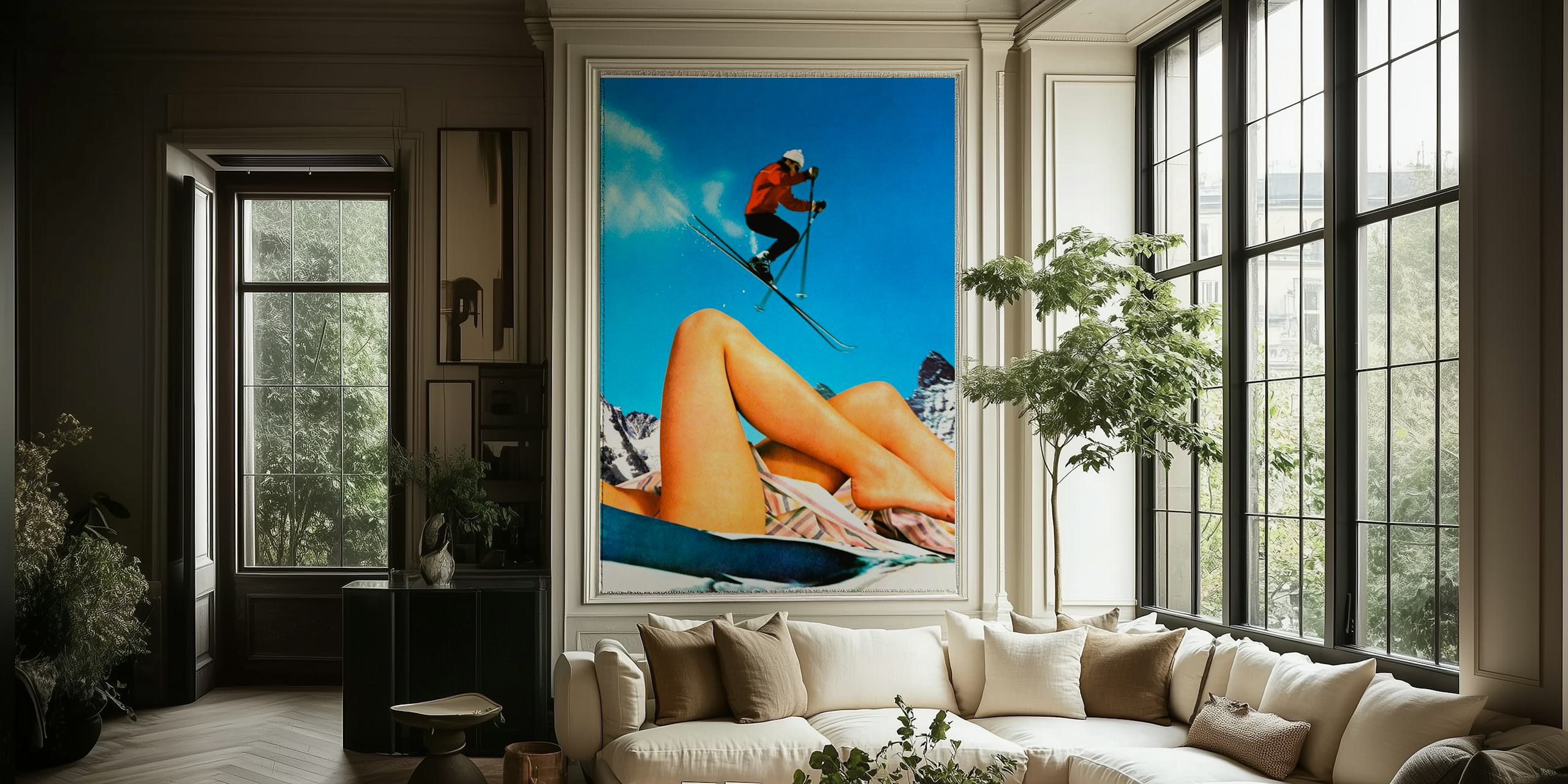 The Great Ski Jump tapetti huoneessa
