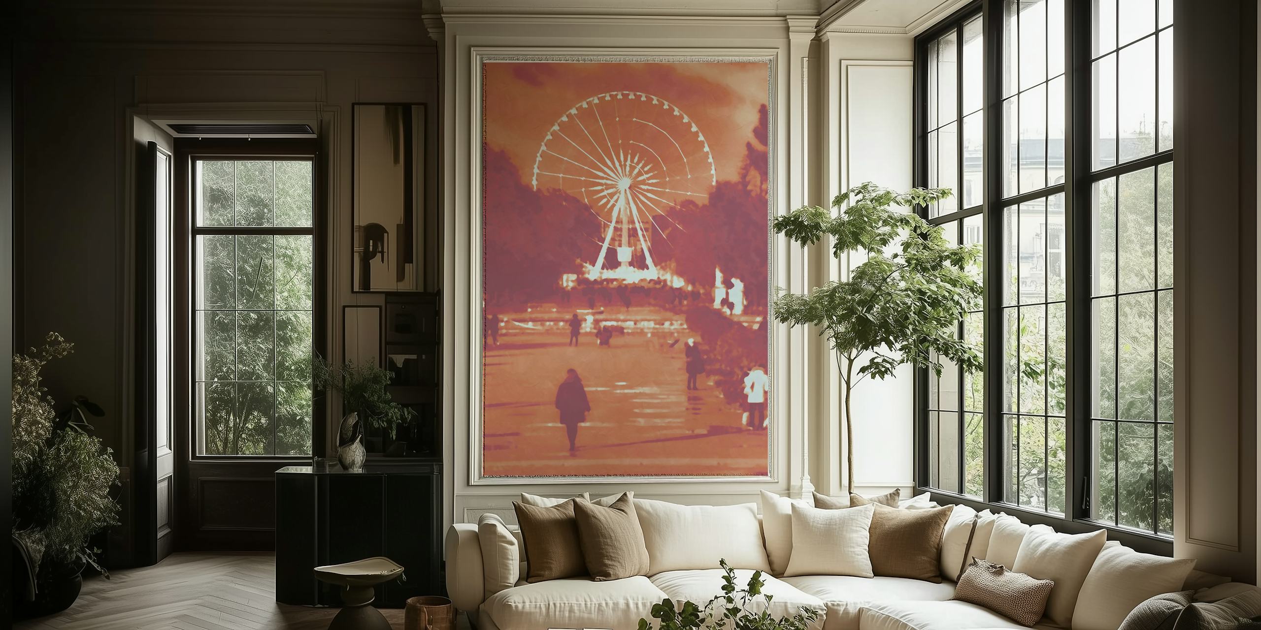Park Art wallpaper featuring a ferris wheel scene