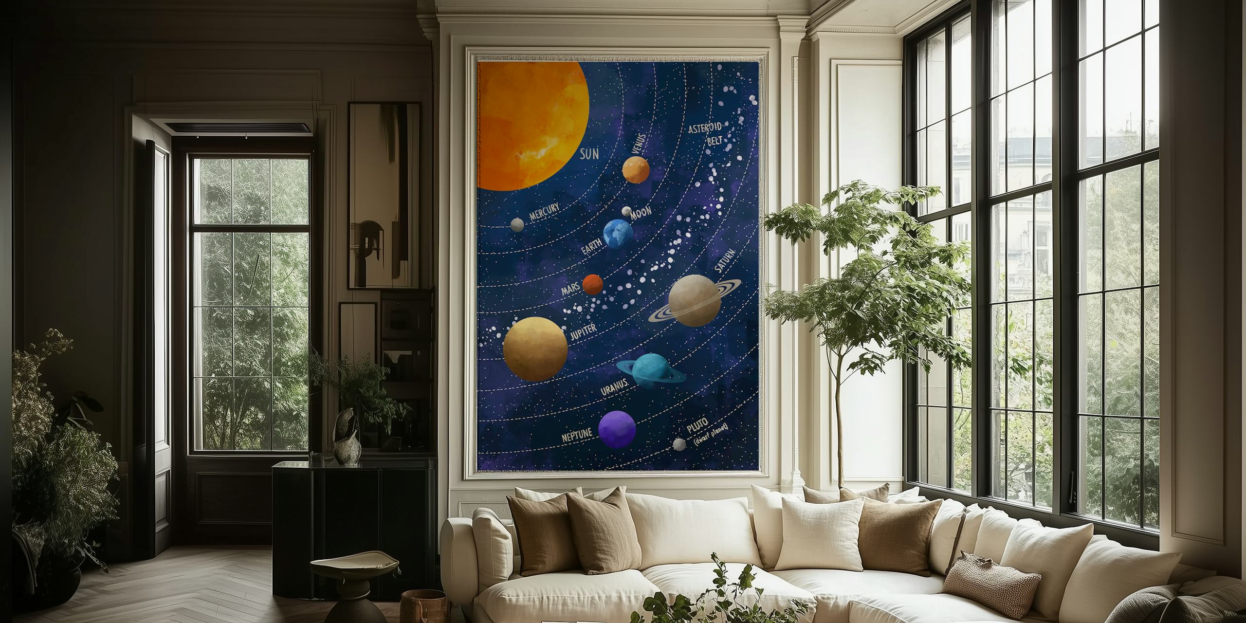 Tapeta Solar System Journey u sobi