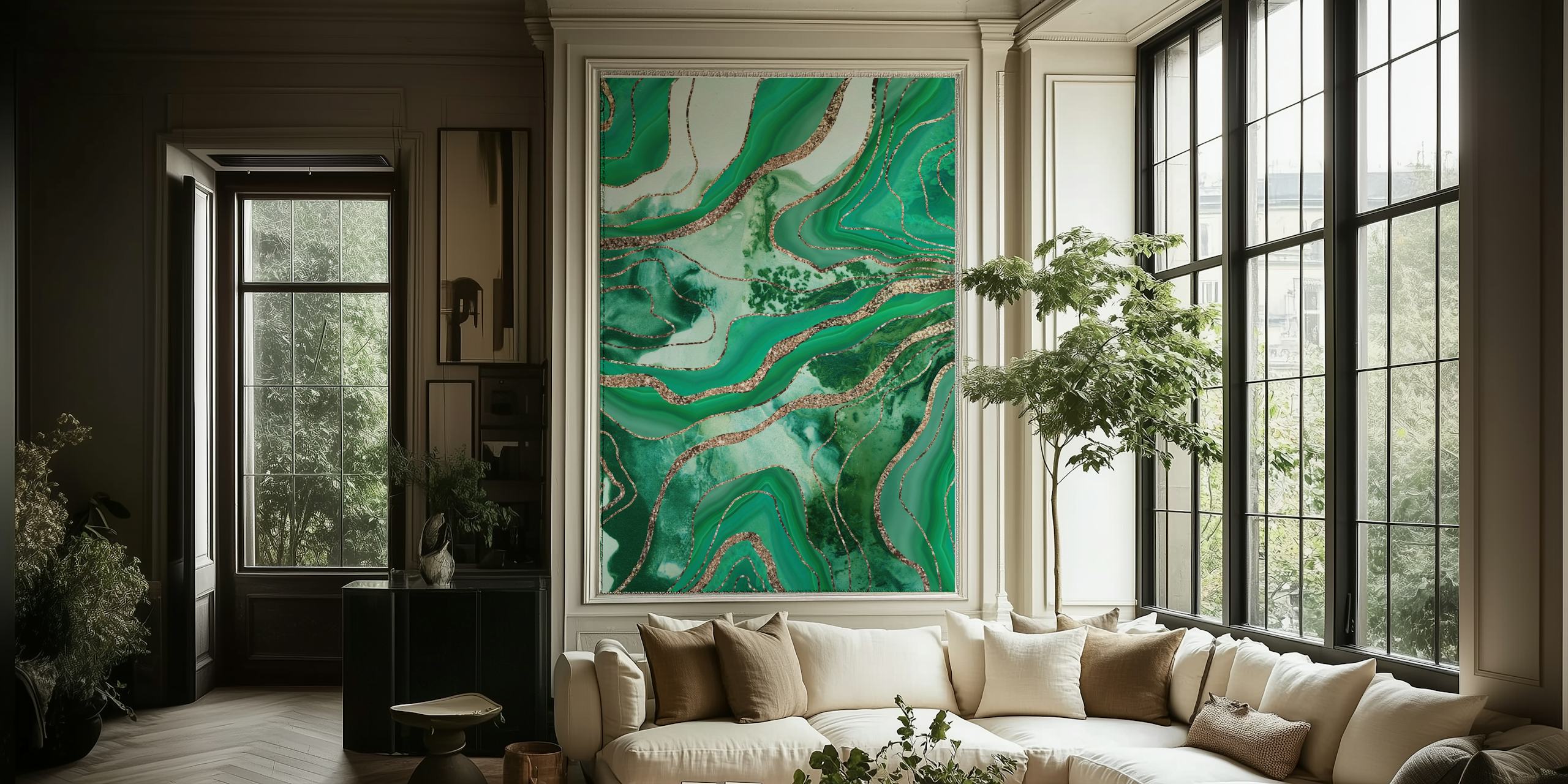 Liquid Marble Agate Glam 1 tapet i et rum