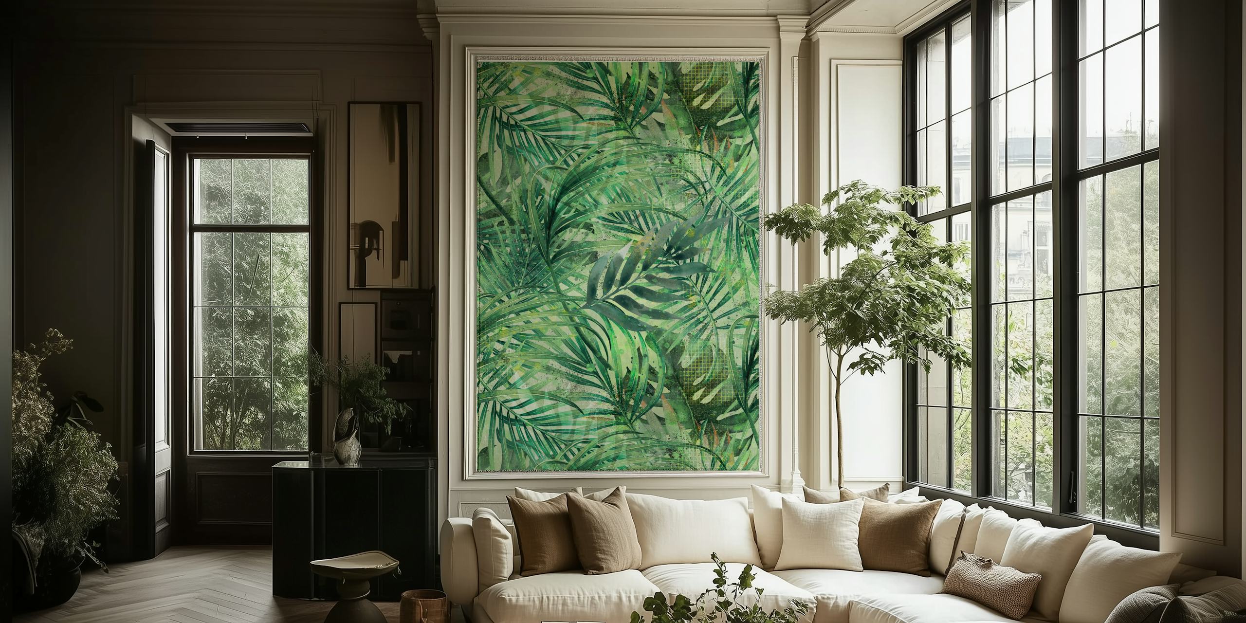 Tropical Graphic Paradise mural wallpaper in room
