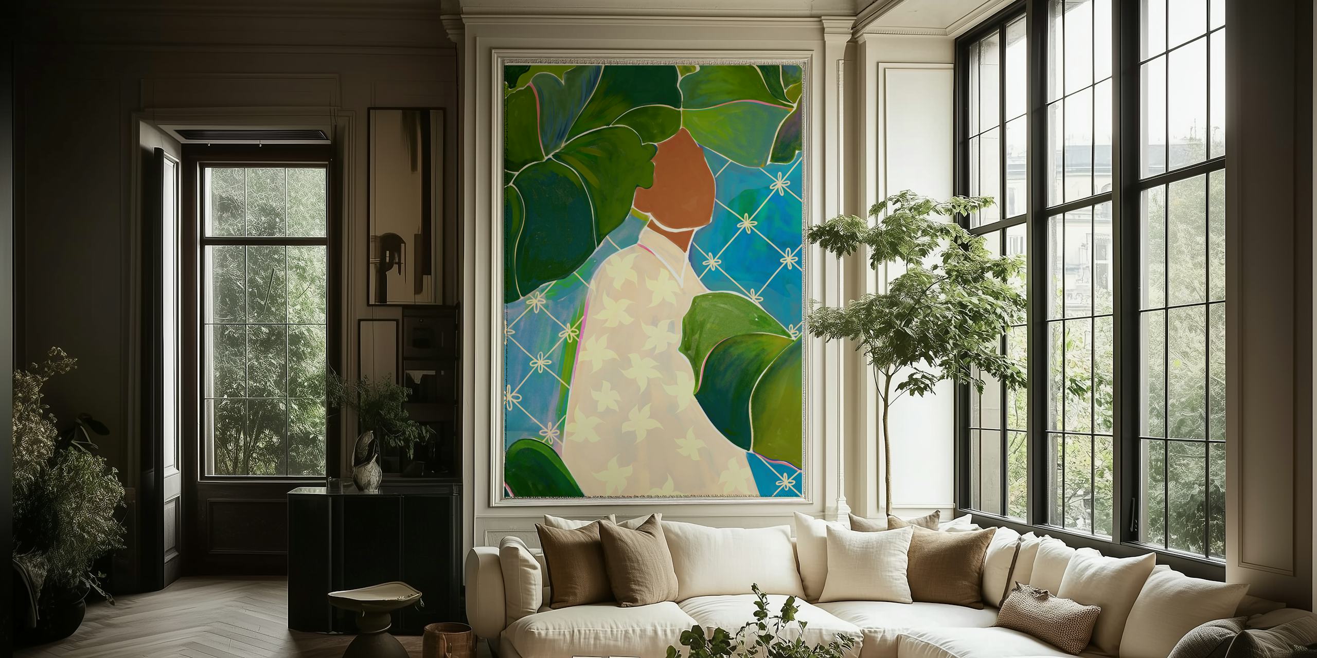 Tropical Mood tapetti huoneasetelmassa