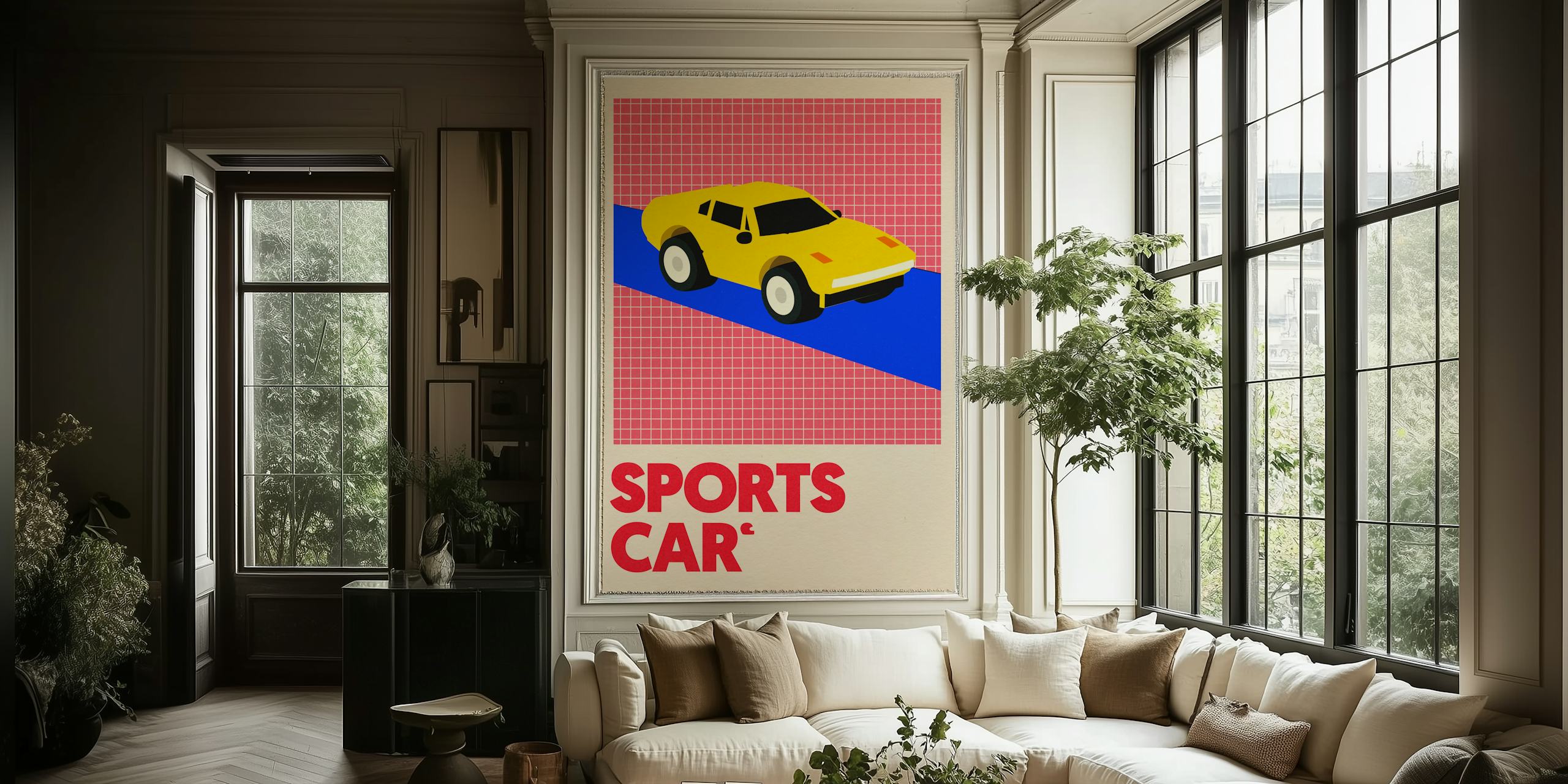 Ταπετσαρία Sports Car σε ένα δωμάτιο
