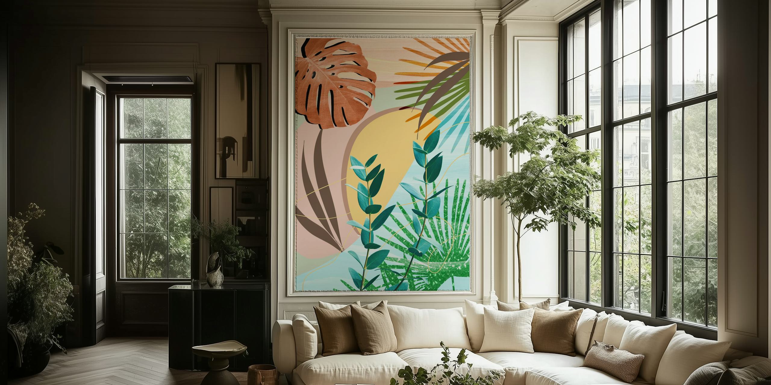 Eucalyptus Tropical Summer 2 tapet i et rum