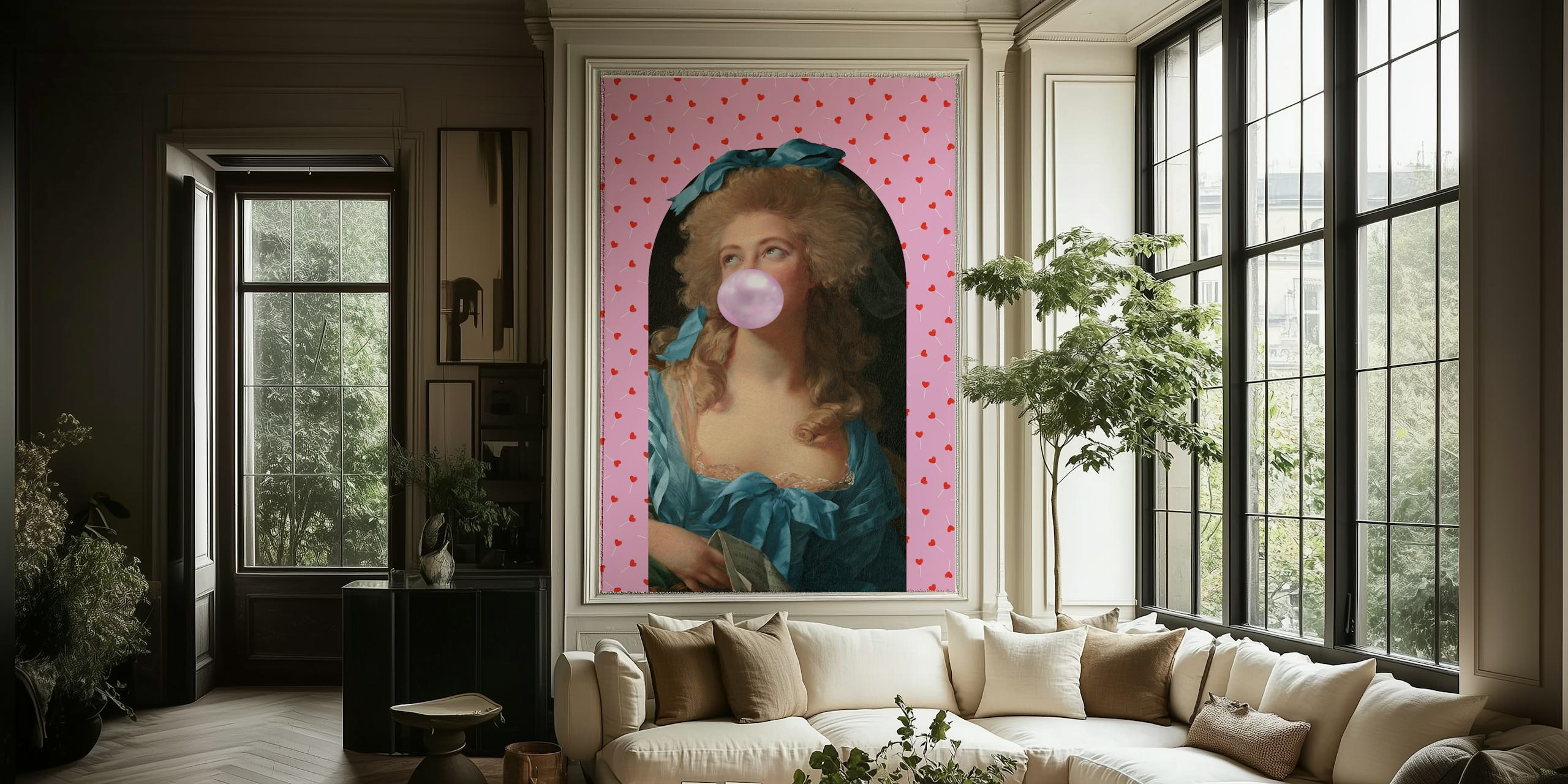 Papier peint Vintage Bubblegum Charm dans une pièce