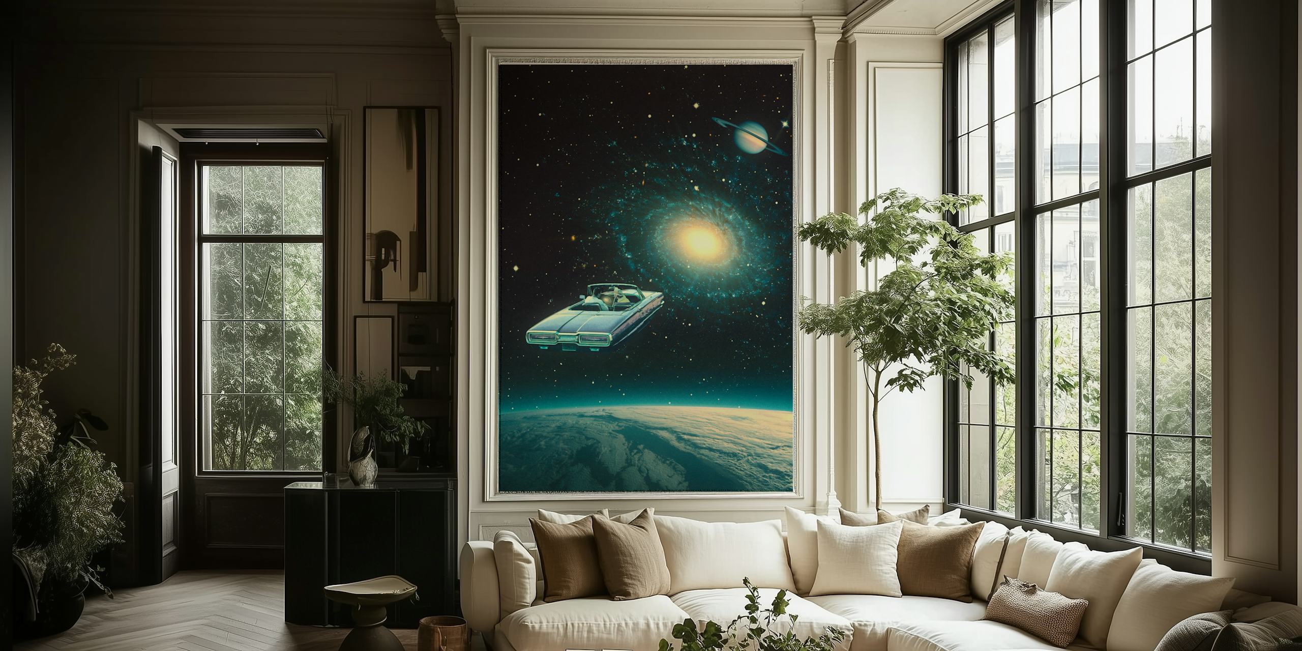 Driving Through the Cosmos tapet i ett rum