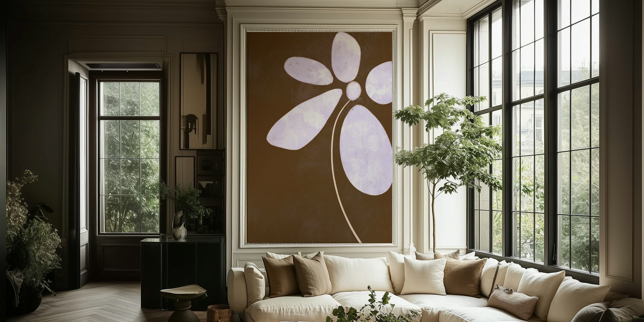 Tapeta Minimal Floral Abstract w pomieszczeniu