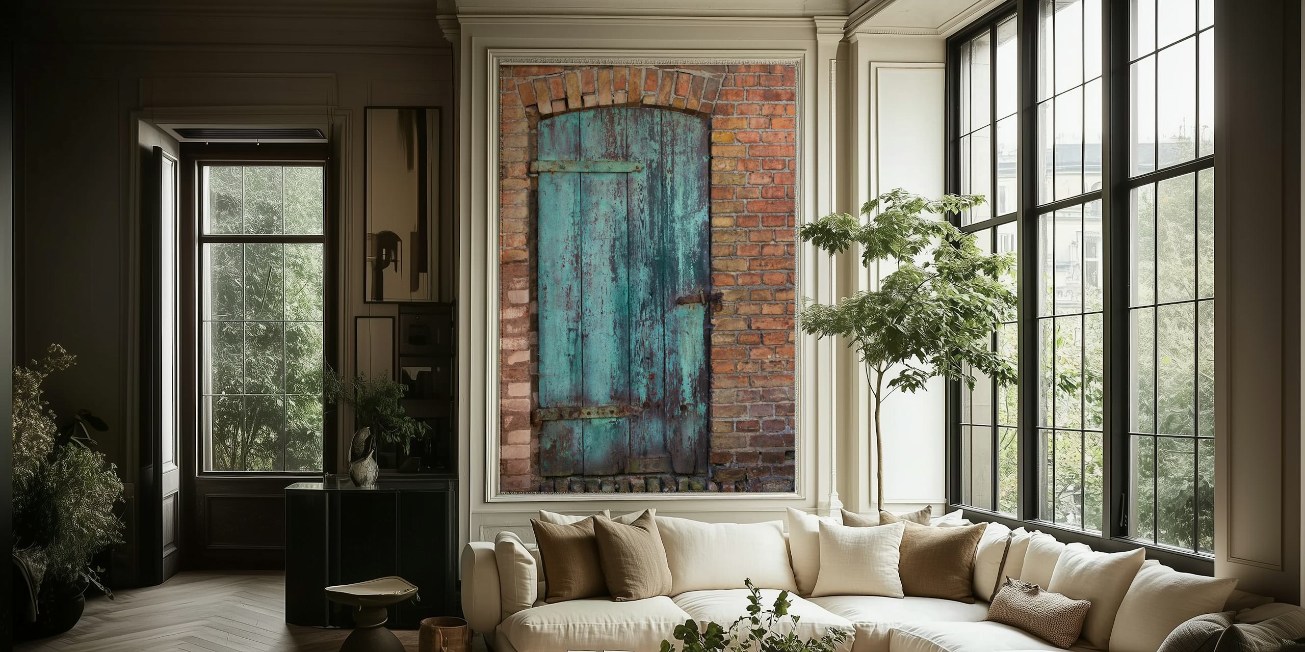 Design tapety Old Door na zdi