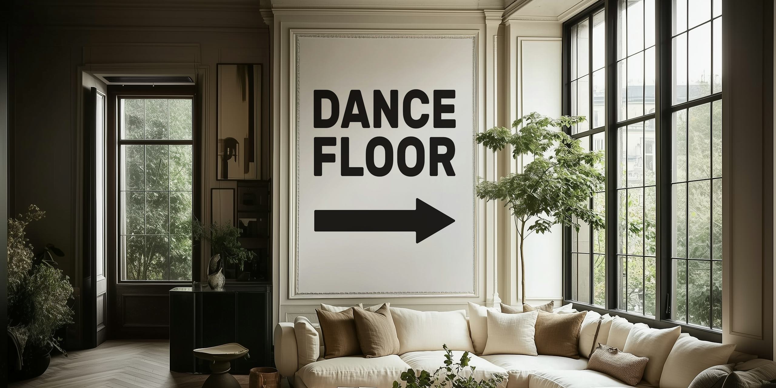 carta da parati Dance Floor mostrata in una stanza