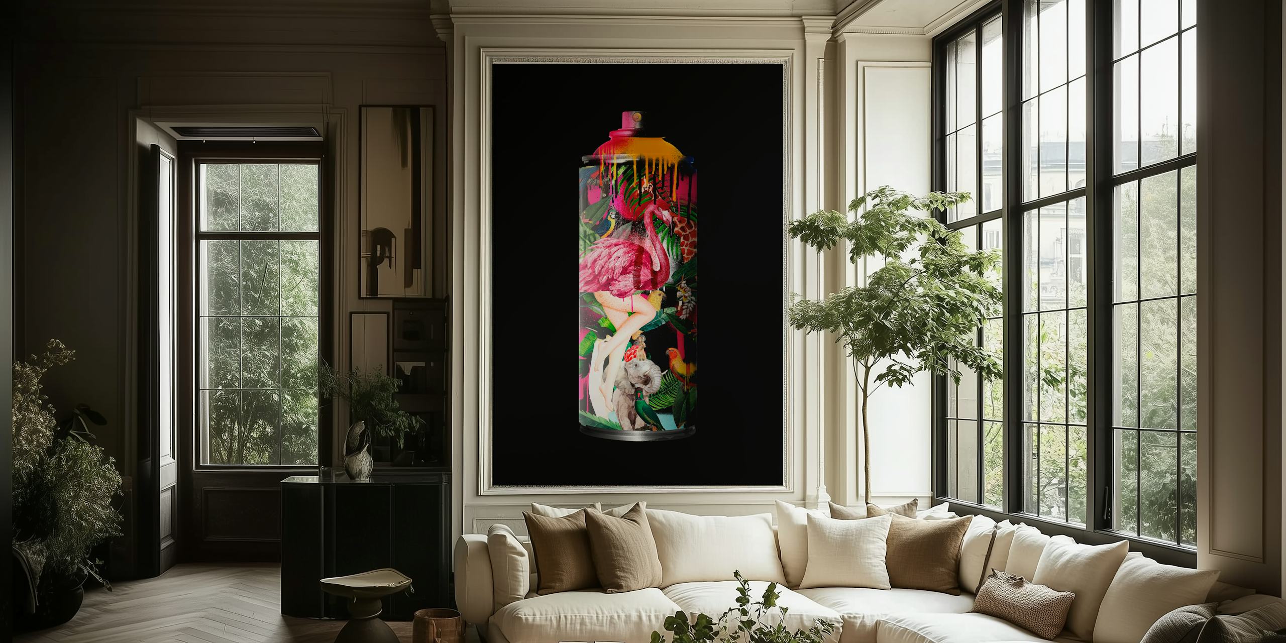 Memento Mori Spray wallpaper in a room