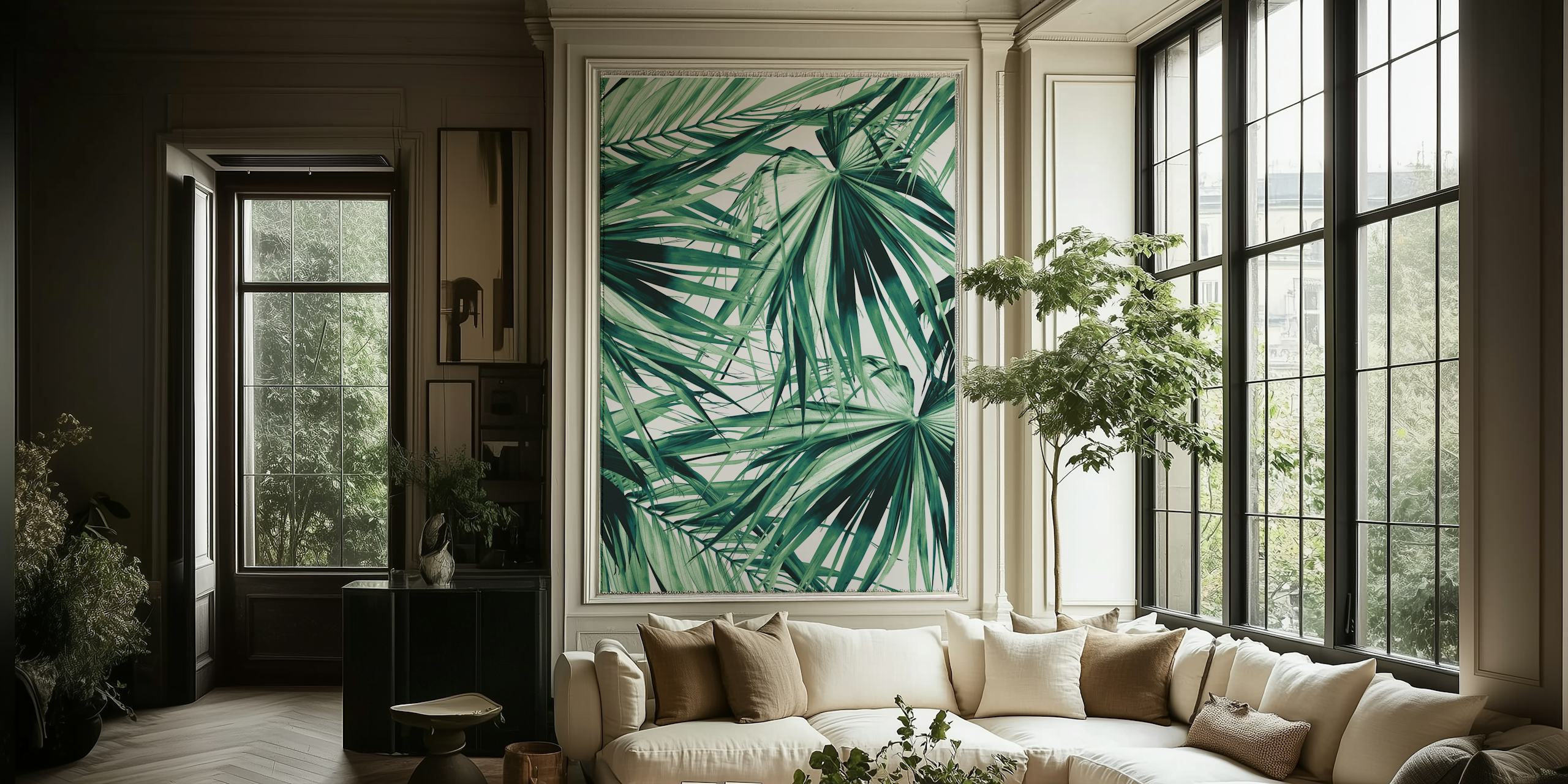 Fan Palm Jungle Dream 2 tapet i et rum