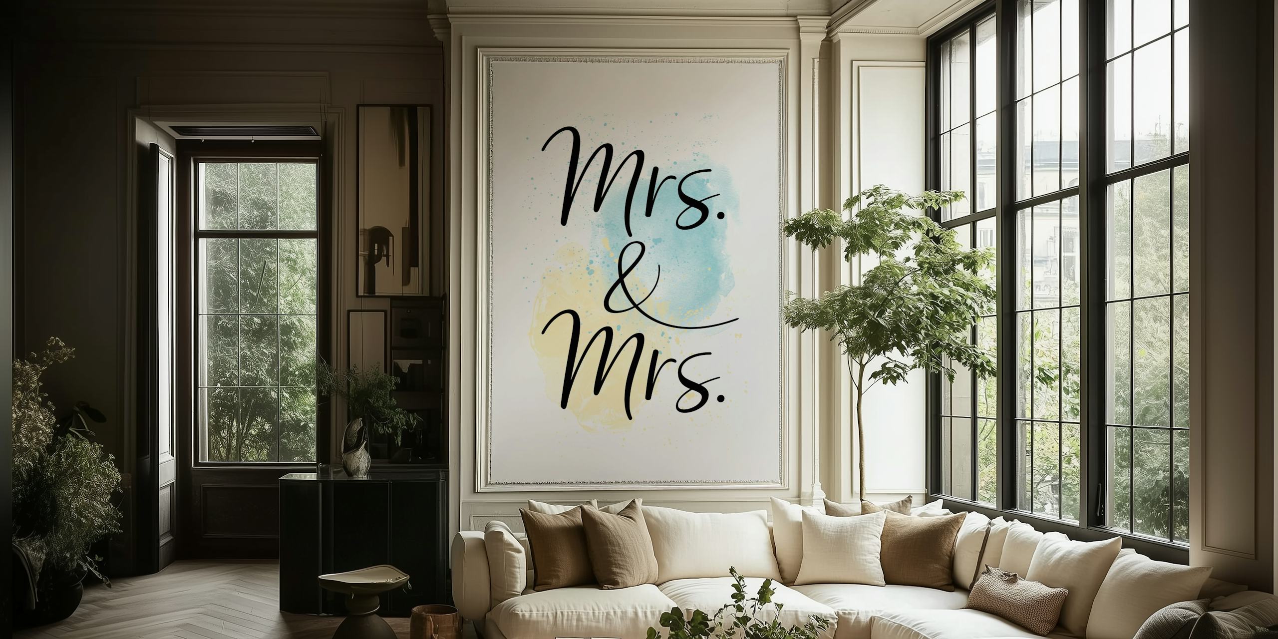 Mrs e Mrs carta da parati in un ambiente camerale
