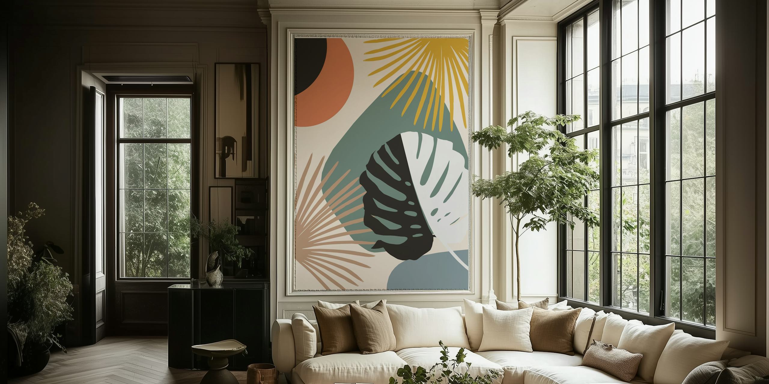 Yin Yang Monstera Finesse 5 tapeta v místnosti