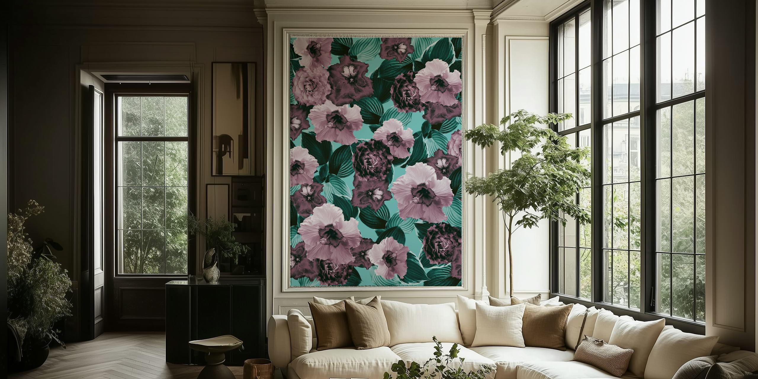 Mauve Floral Garden Glamor 1 i et rom