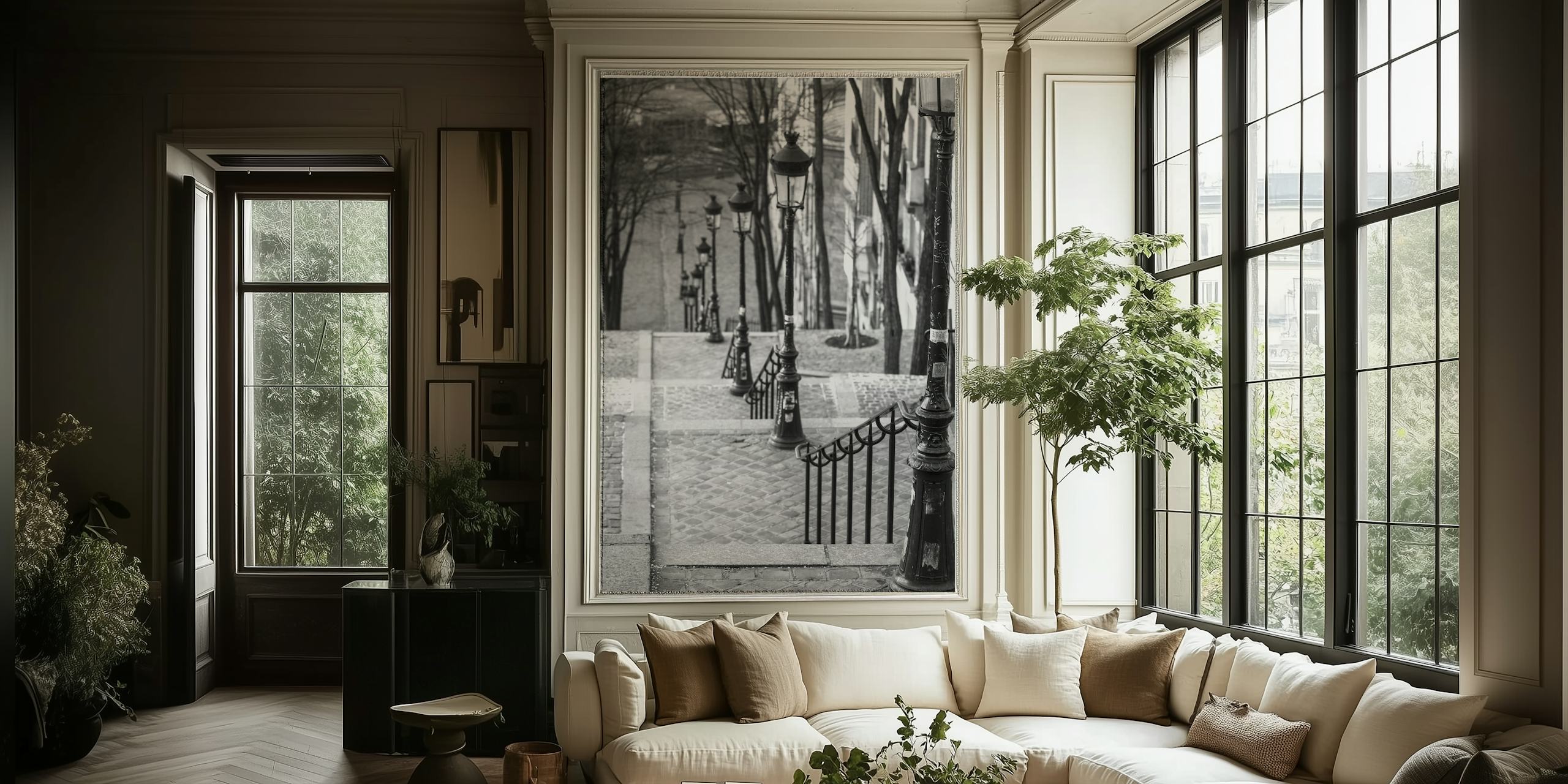 Staircase in Montmartre, Paris wallpaper design