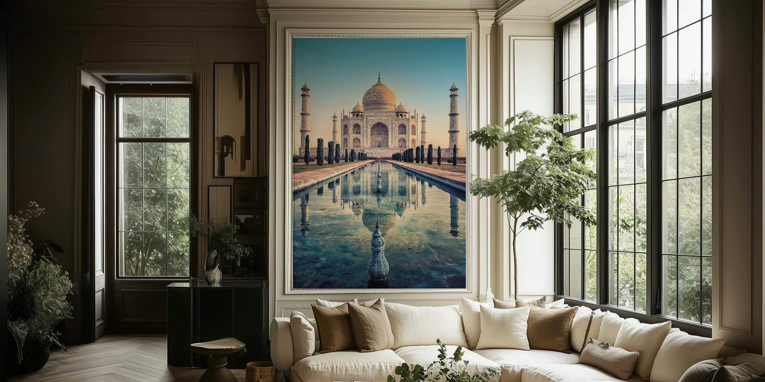 Ταπετσαρία Taj Mahal Reflection σε ένα δωμάτιο