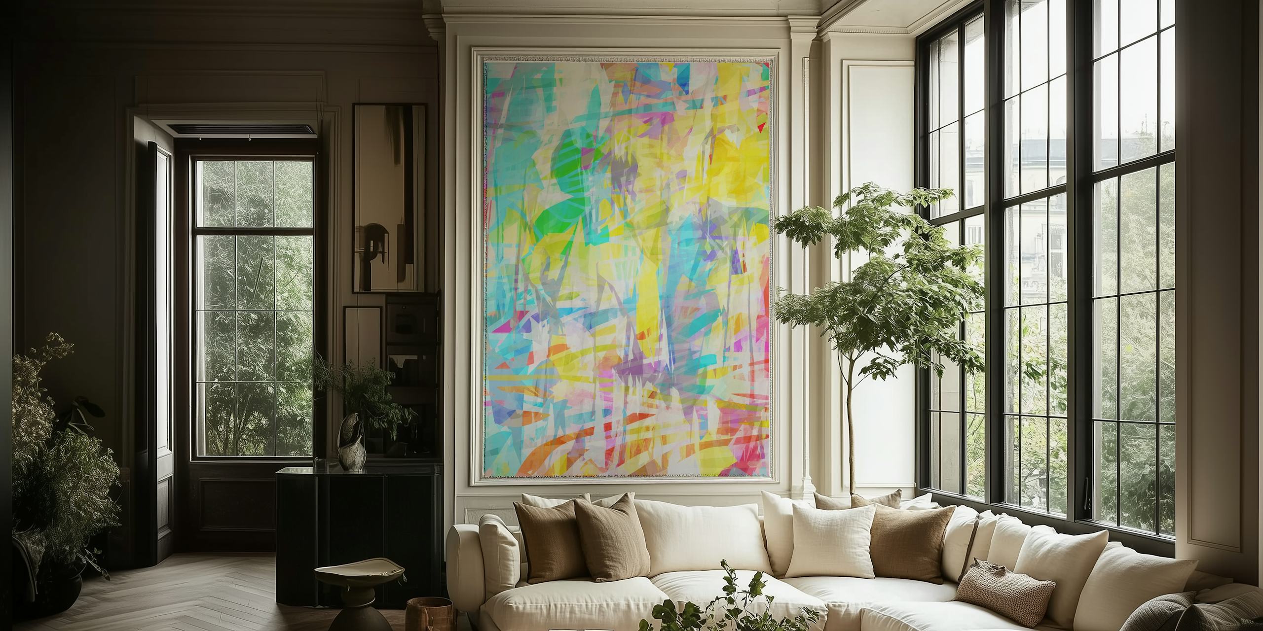 Joy Joy 1 värikäs tapetti huoneessa