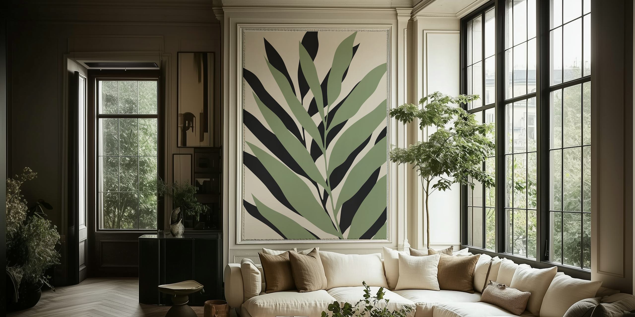 Organic nature 11 ταπετσαρία με πράσινα φύλλα