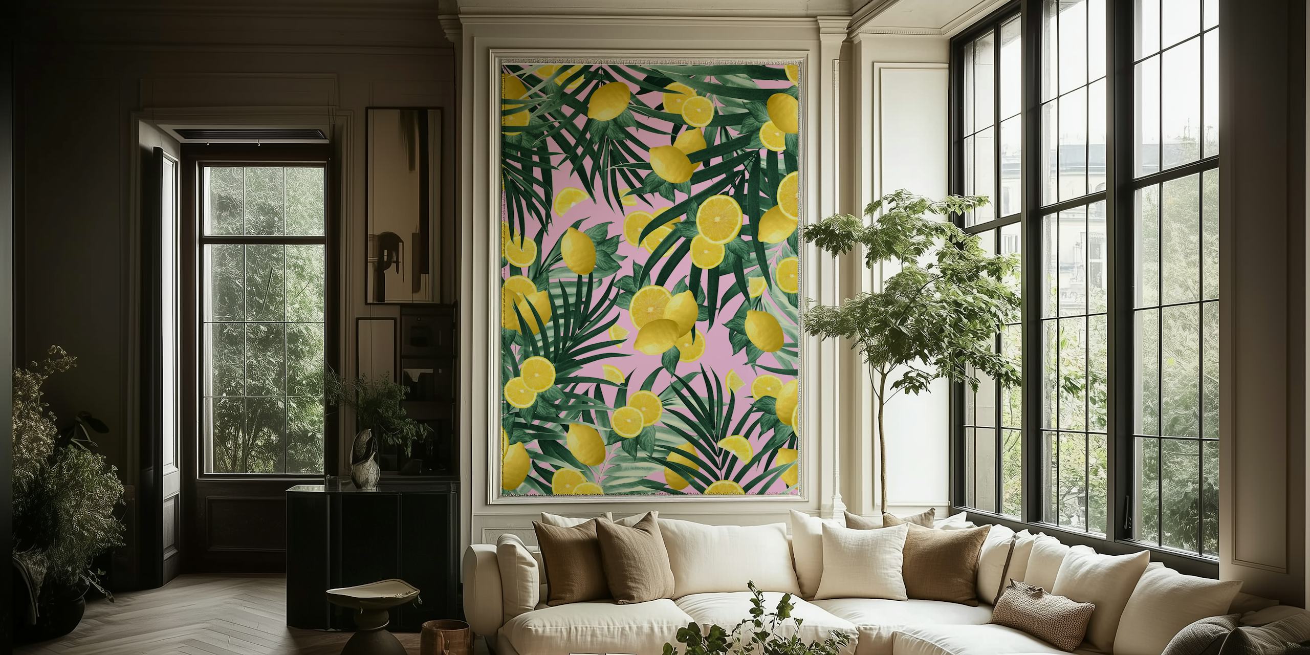 Summer Lemon Twist Jungle 6 wallpaper design