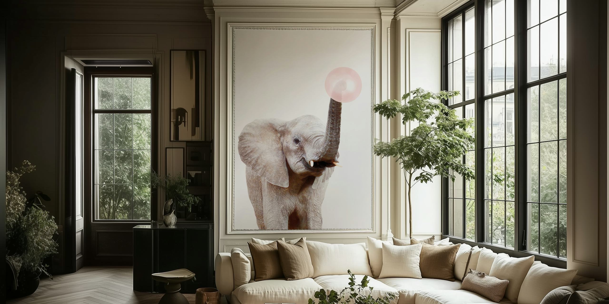 tapeta Bubble Gum Elephant u sobi