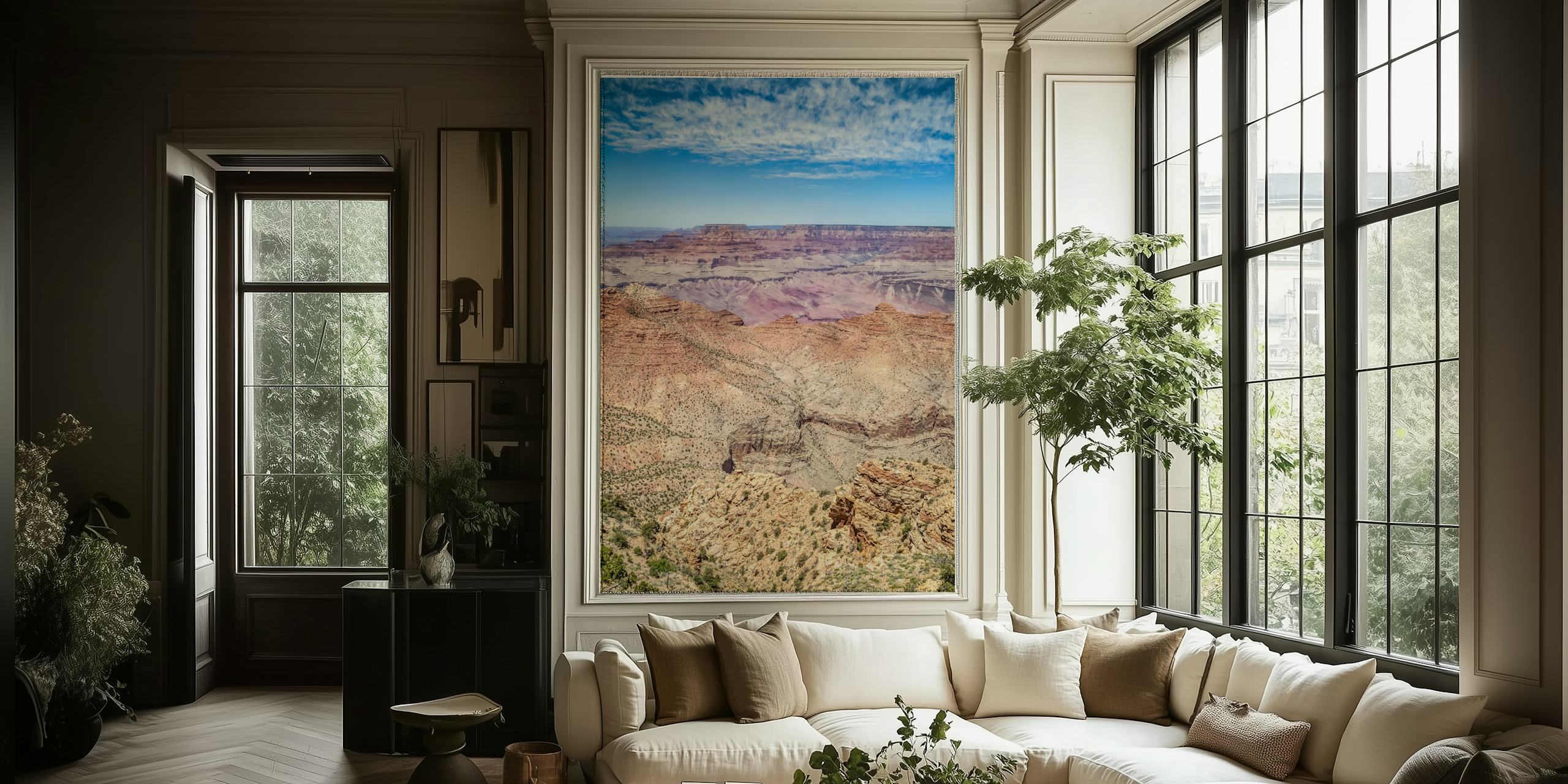 Desert View Grand Canyon wallpaper in a room
