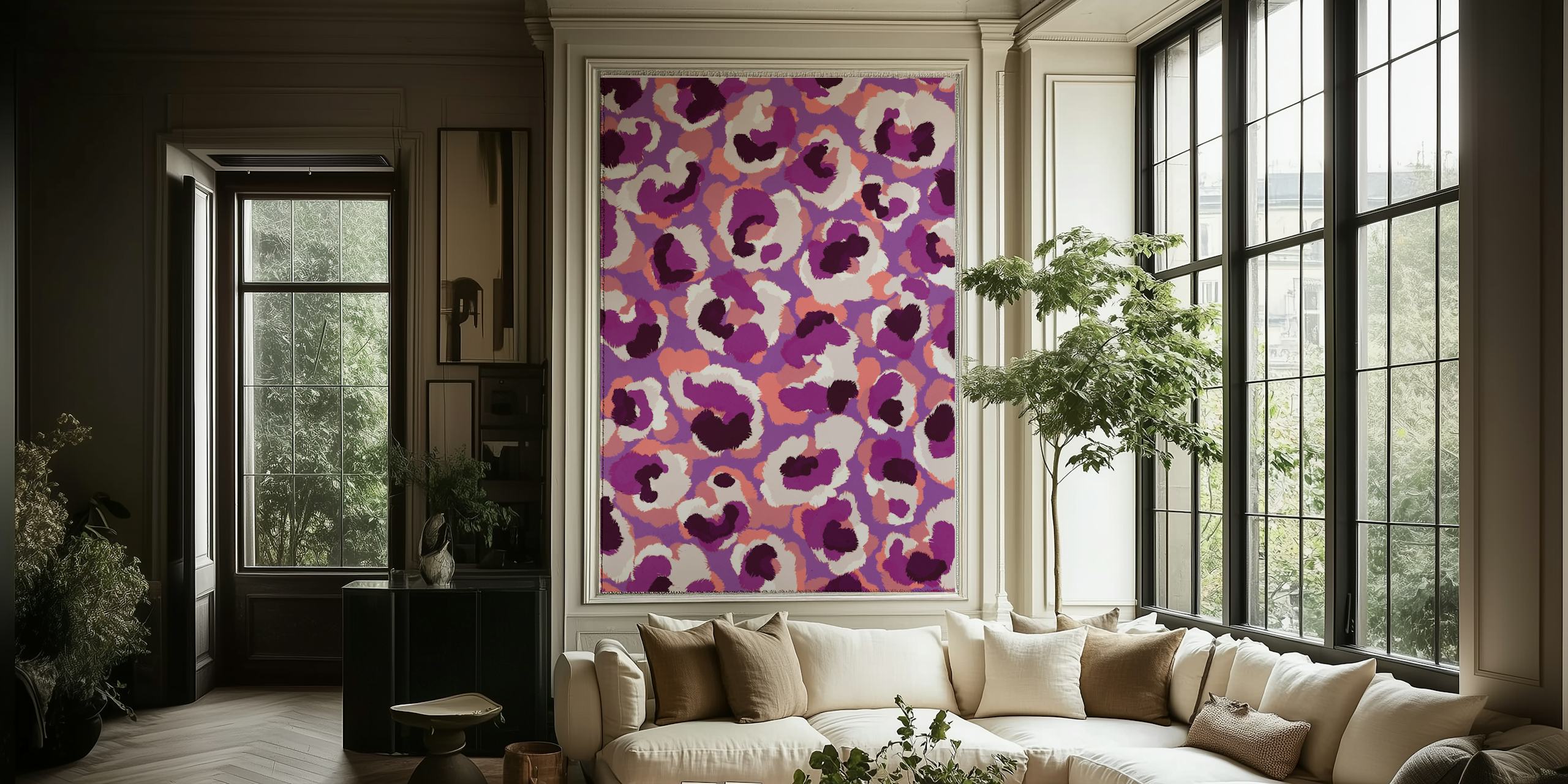 Ταπετσαρία Viola Pattern σε ρύθμιση δωματίου