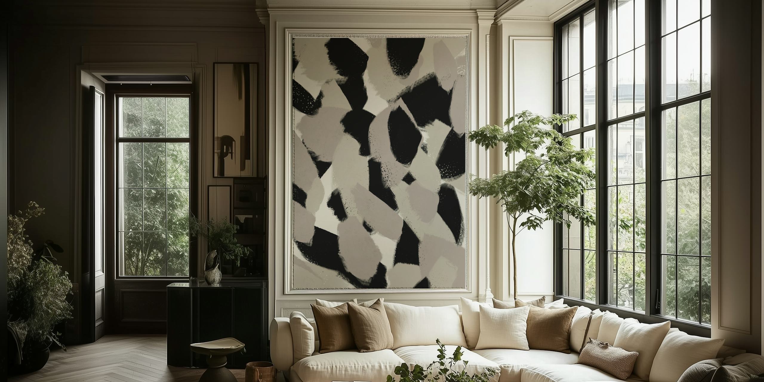 Big Stony Pattern wallpaper displayed in a room