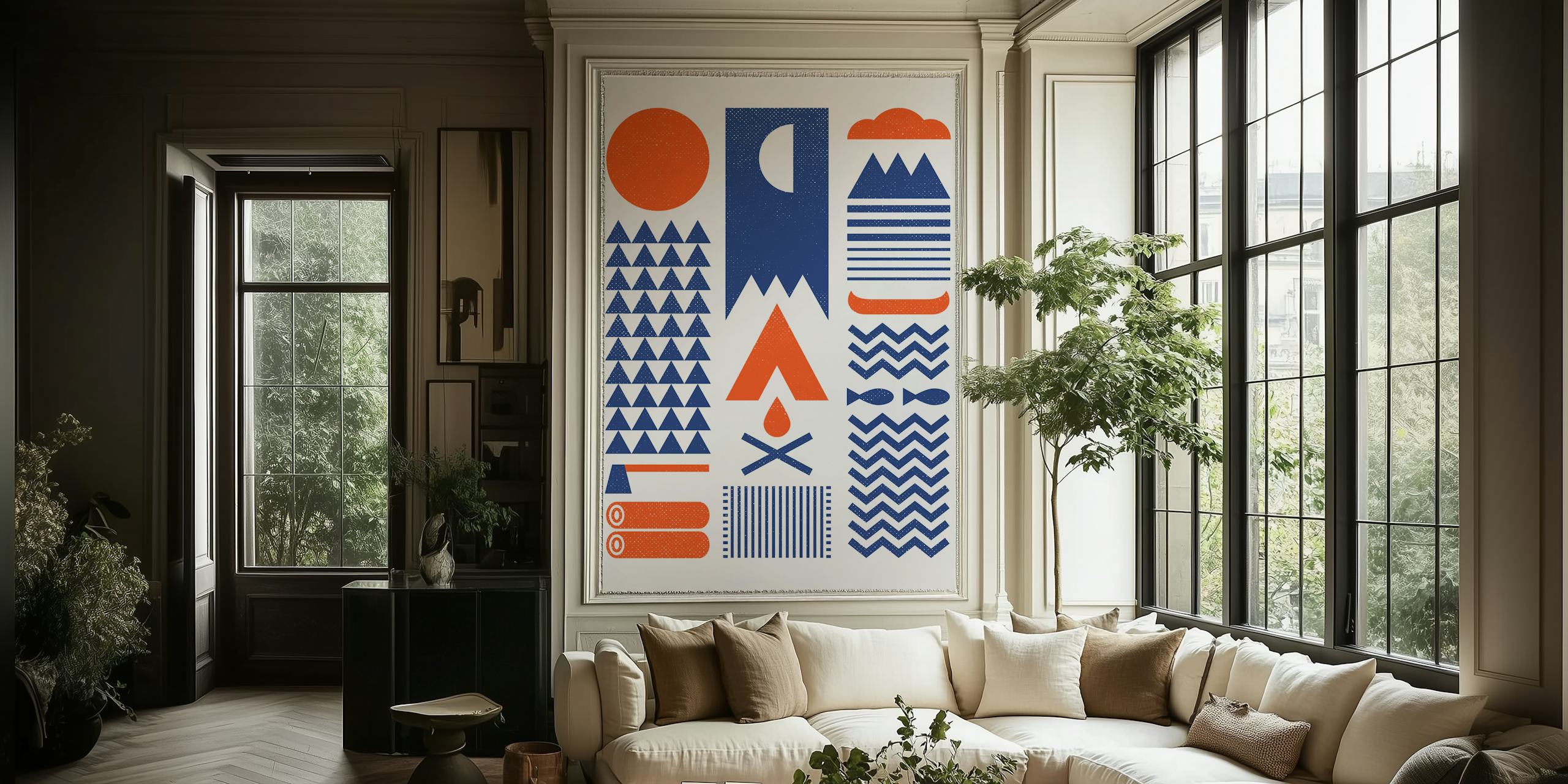 Simplified tapetdesign i et rom