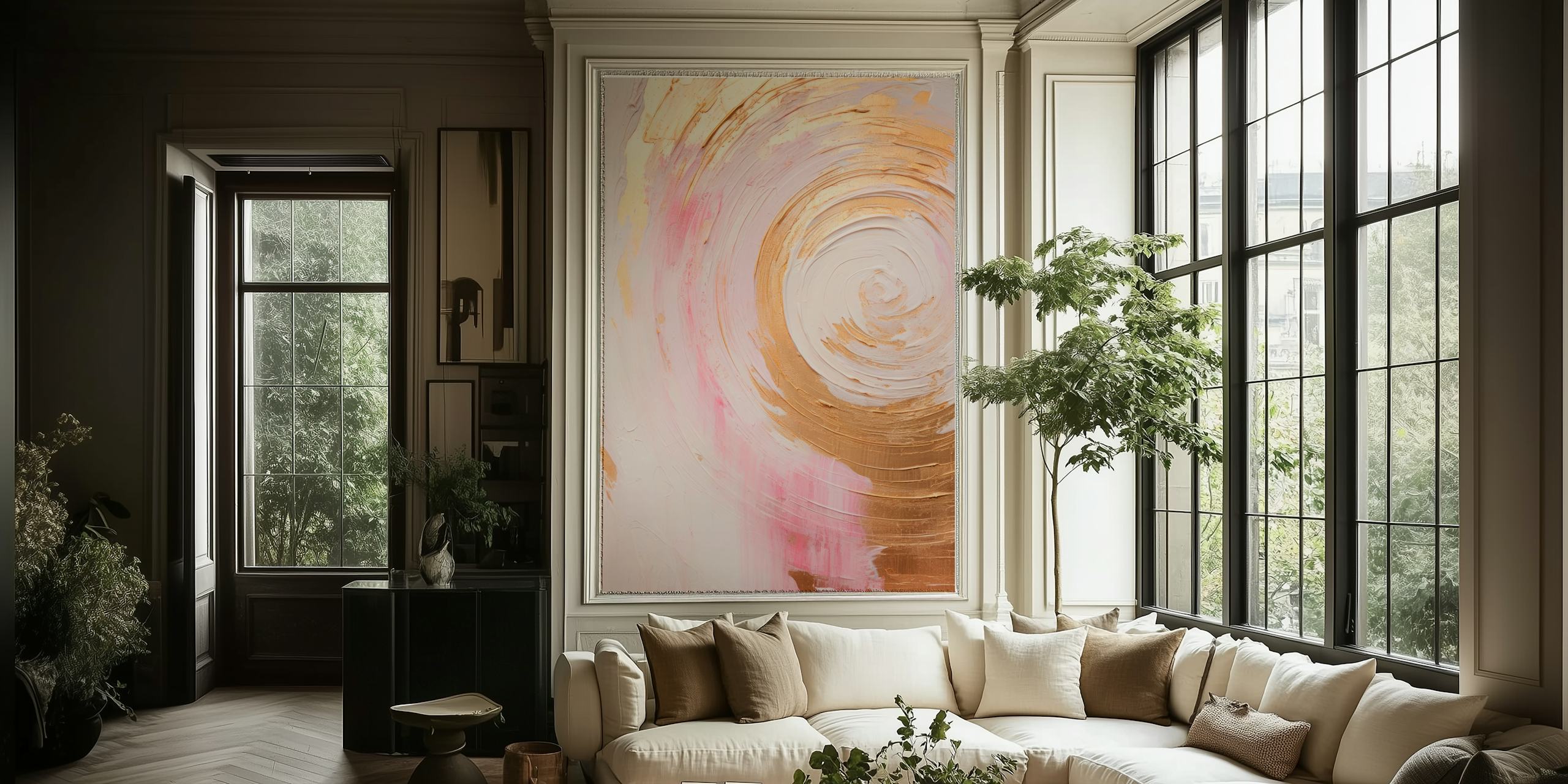 Różowy I Złoty Abstract Art Dreams - Pink And Golden Style