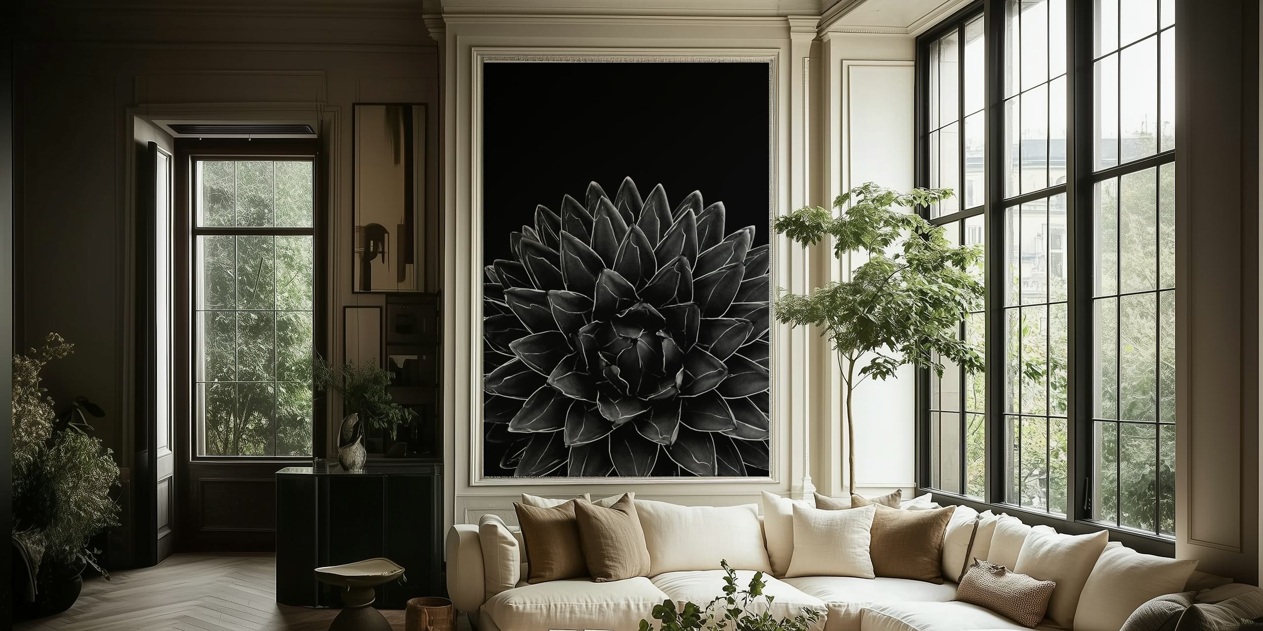 Black Agave Chic 1 wallpaper in a room