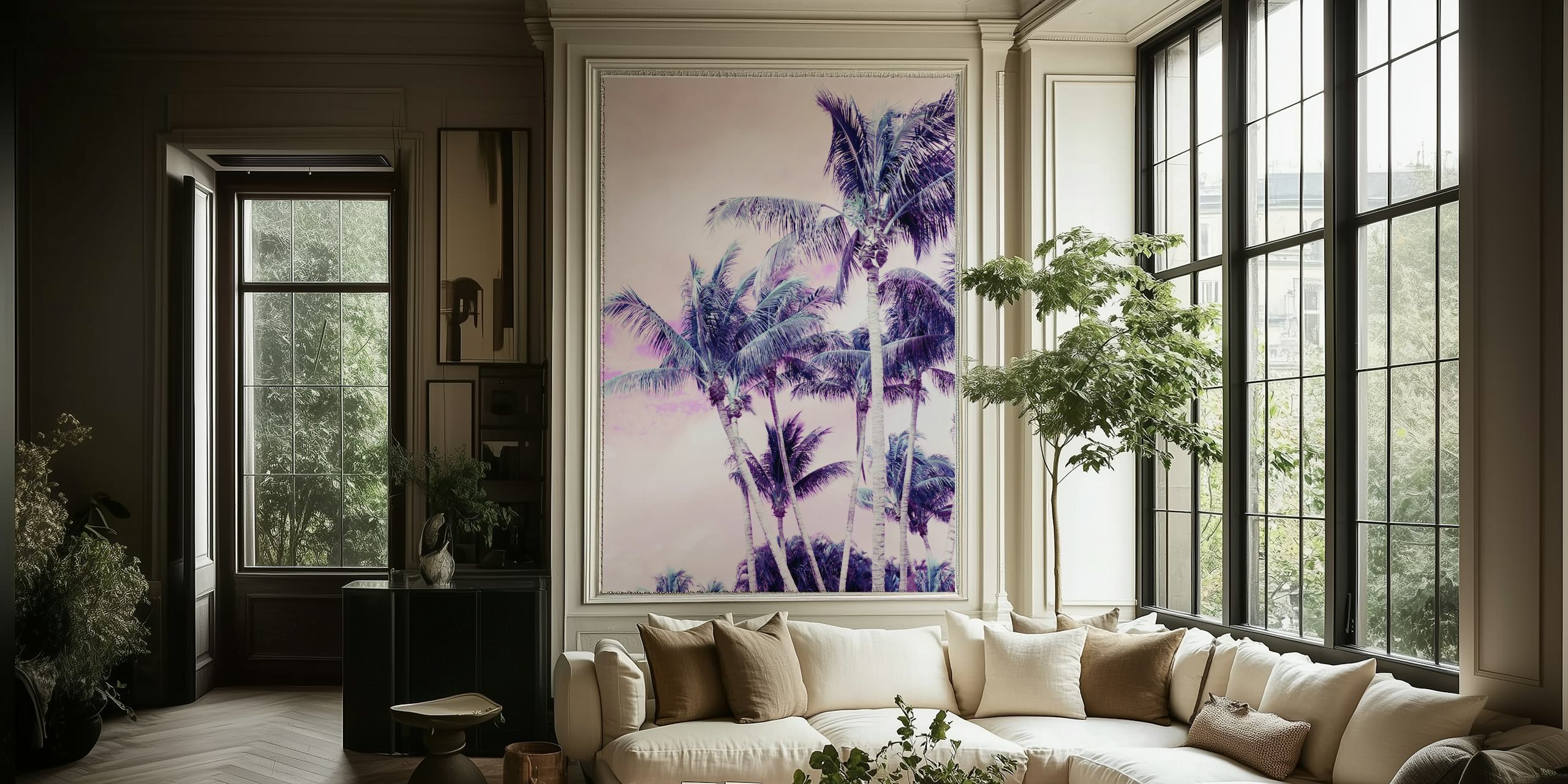 Palm Trees Finesse 4 Tapete in einem Raum
