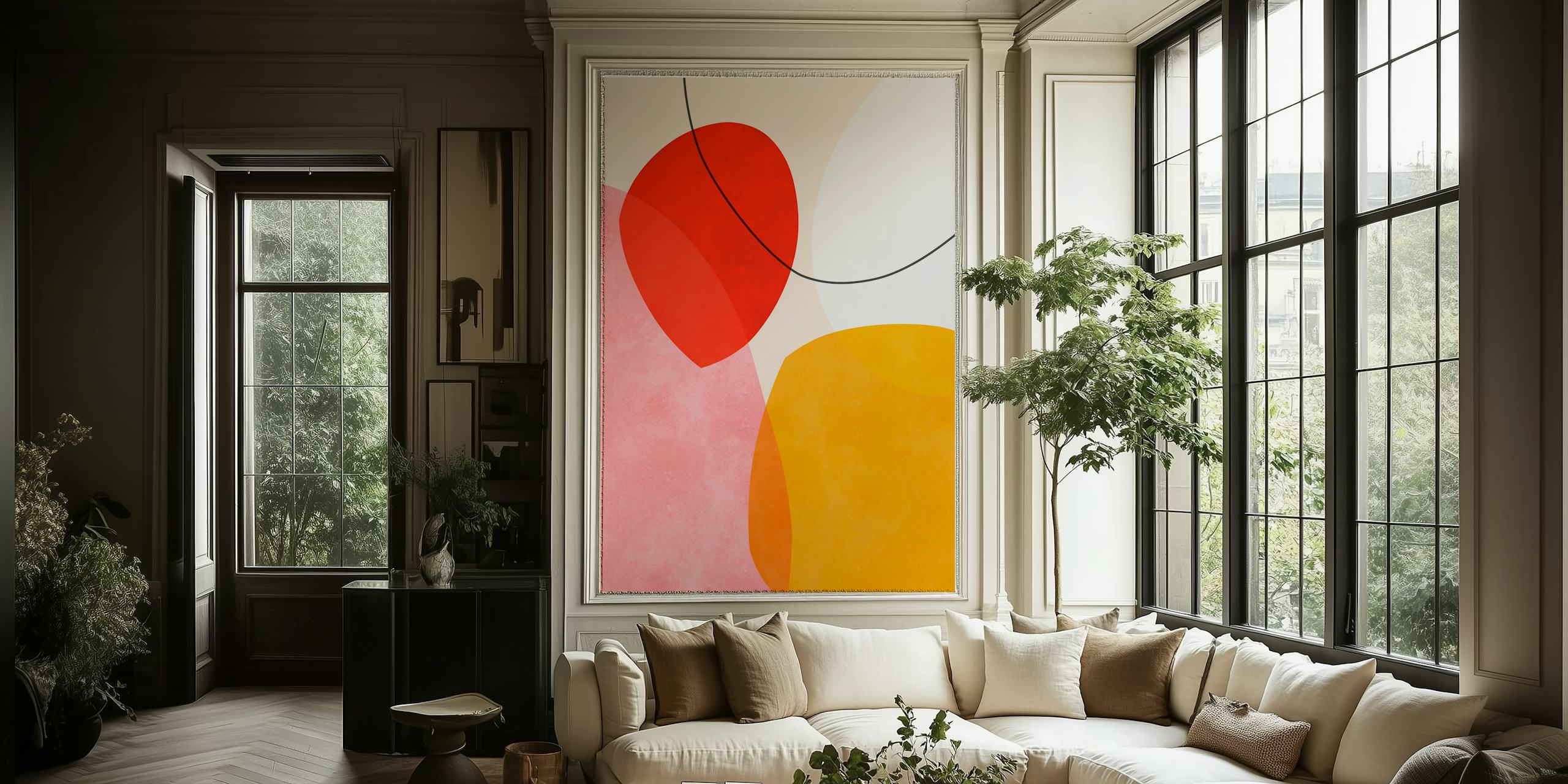 Colorful abstract shapes tapeta u sobi