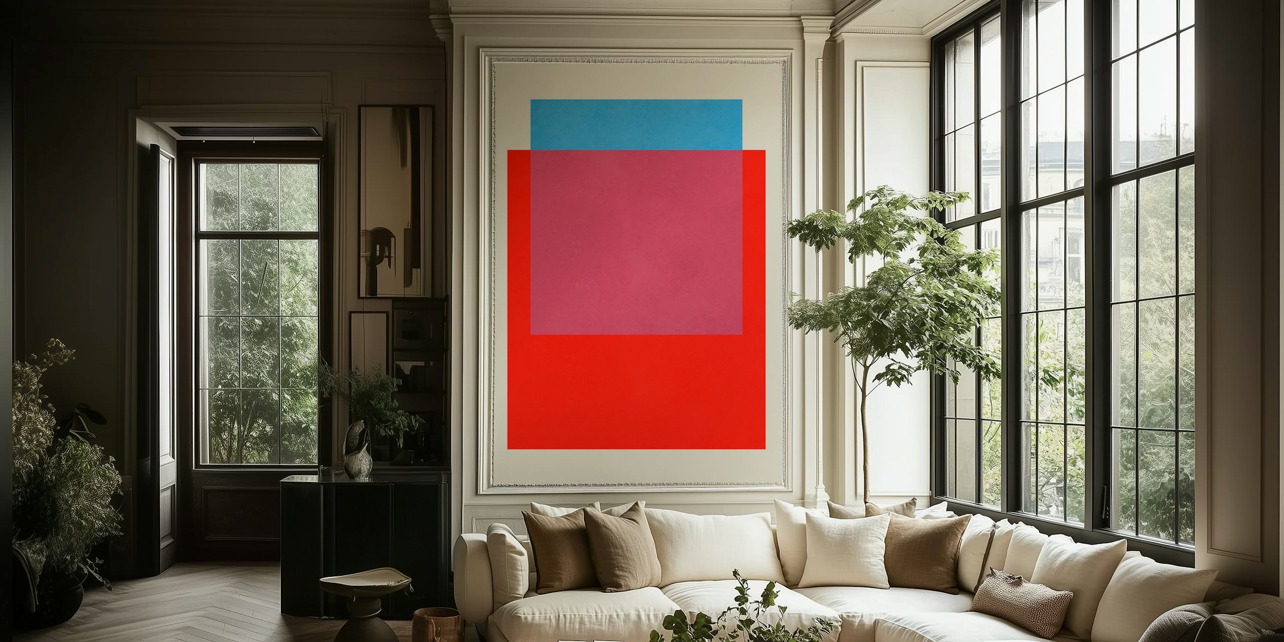 Contemporary modern wallpaper in a room