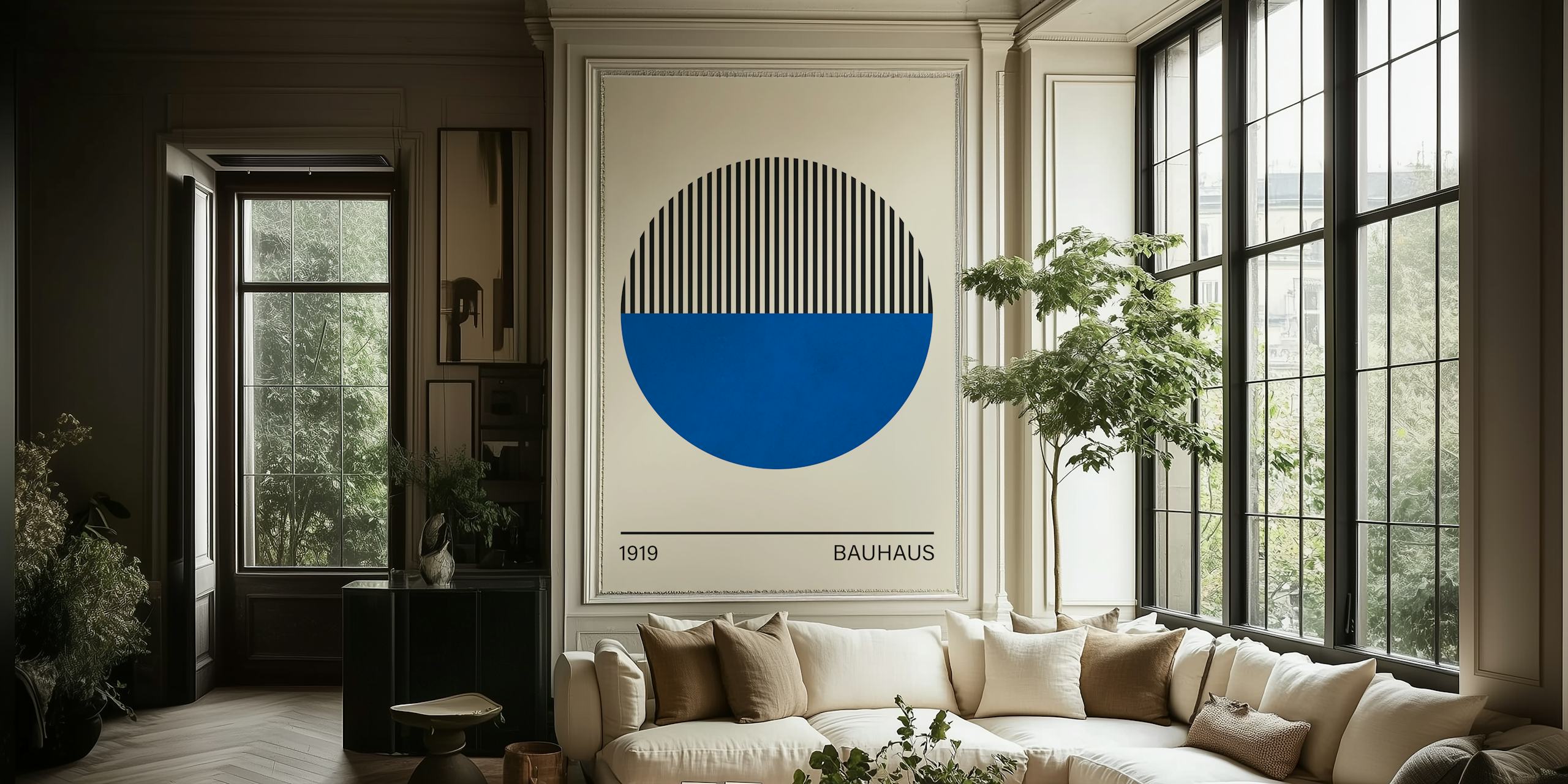 Bauhaus poster 4 tapet i et rum